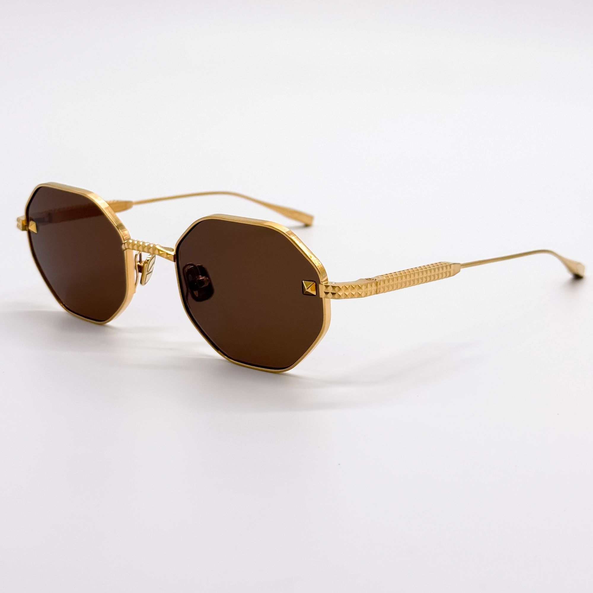 Valentino NEW VALENTINO SUNGLASSES VLS-122C GOLD/BROWN WOMEN VALENTINO Size ONE SIZE - 8 Thumbnail