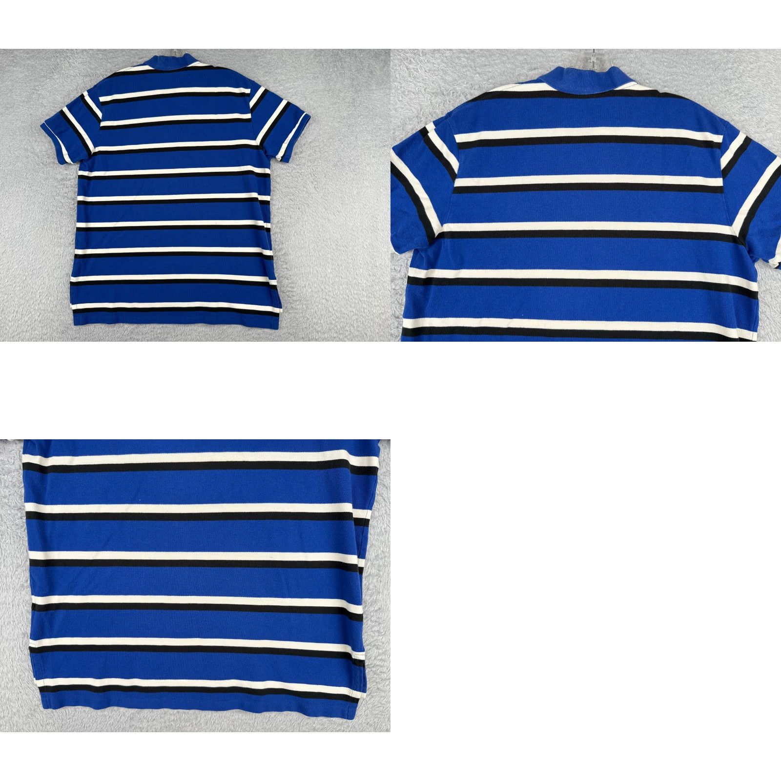 Ralph Lauren VINTAGE Ralph Lauren Polo Shirt Mens XL Blue Stripe Cotton Custom Fit Size US XL / EU 56 / 4 - 9 Thumbnail