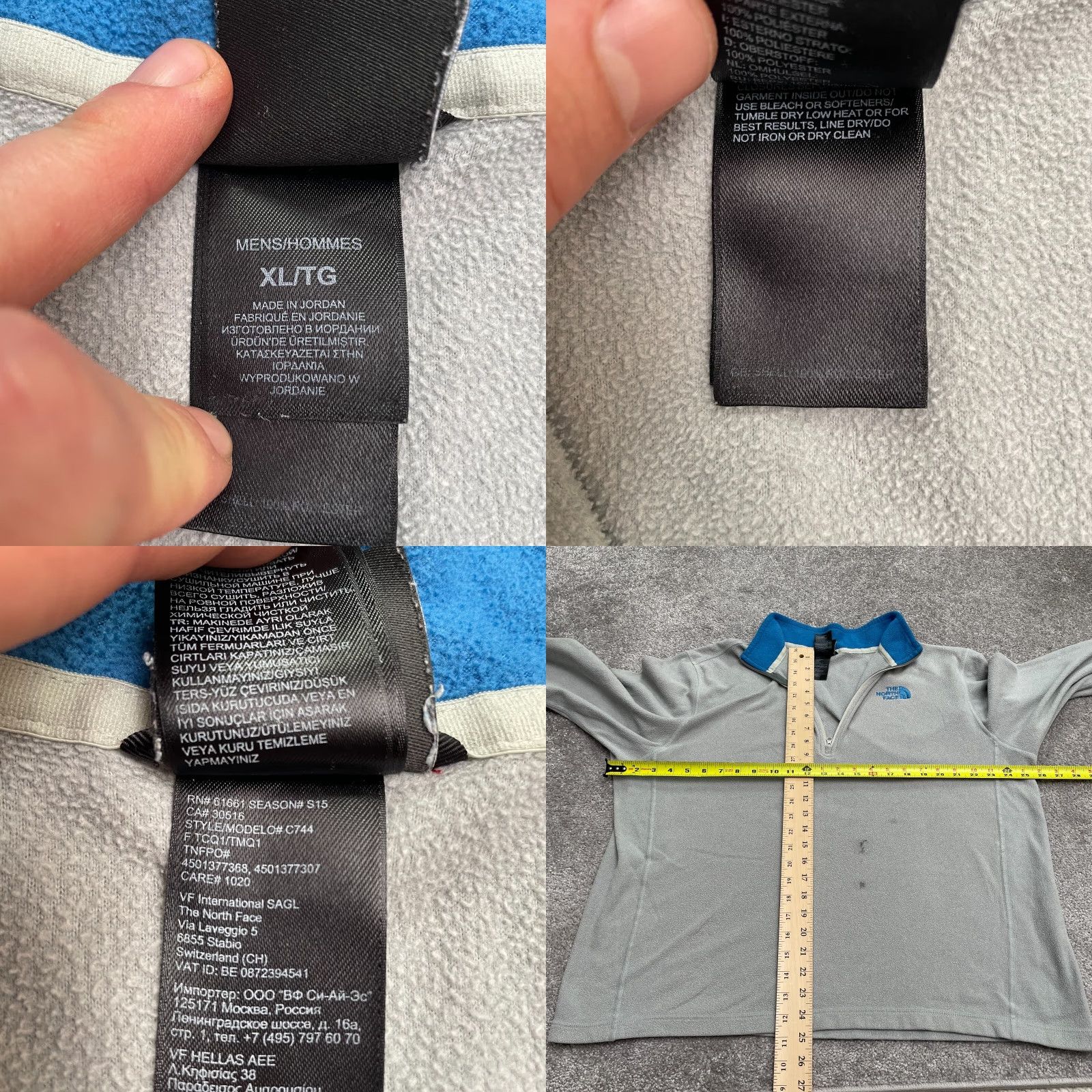 The North Face The North Face Glacial Lightweight Fleece Jacket Mens XL Gray 1/4 Zip Outdoor Size US XL / EU 56 / 4 - 8 Thumbnail