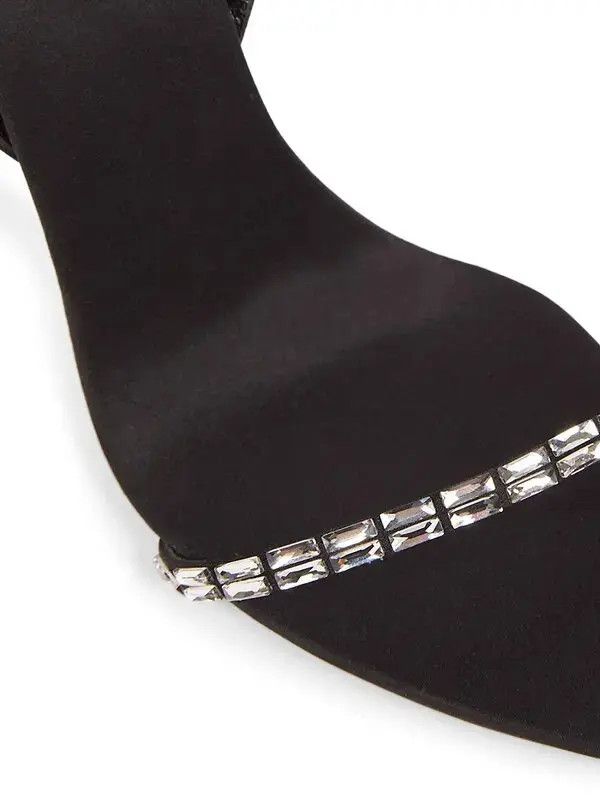 Saint Laurent Paris o1s1wg111124 Gloria Crepe Satin Sandals in Black Size US 9.5 / IT 39.5 - 5 Thumbnail