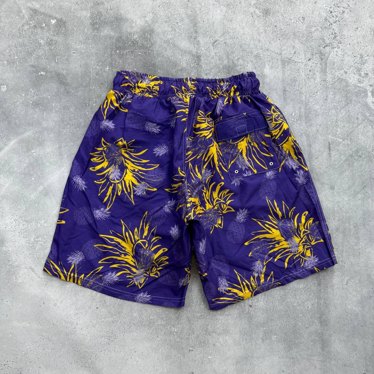 Vintage Vintage Piranha Joe Pineapple Print Swim Beach Shorts Purple Size US 31 - 2 Thumbnail