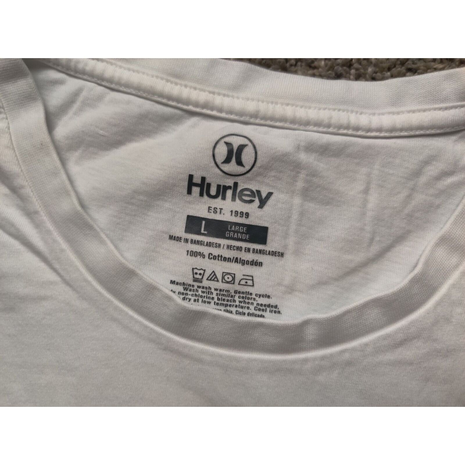 Hurley Hurley Shirt Adult Mens Large White Box Logo Spell Out Size US L / EU 52-54 / 3 - 5 Thumbnail