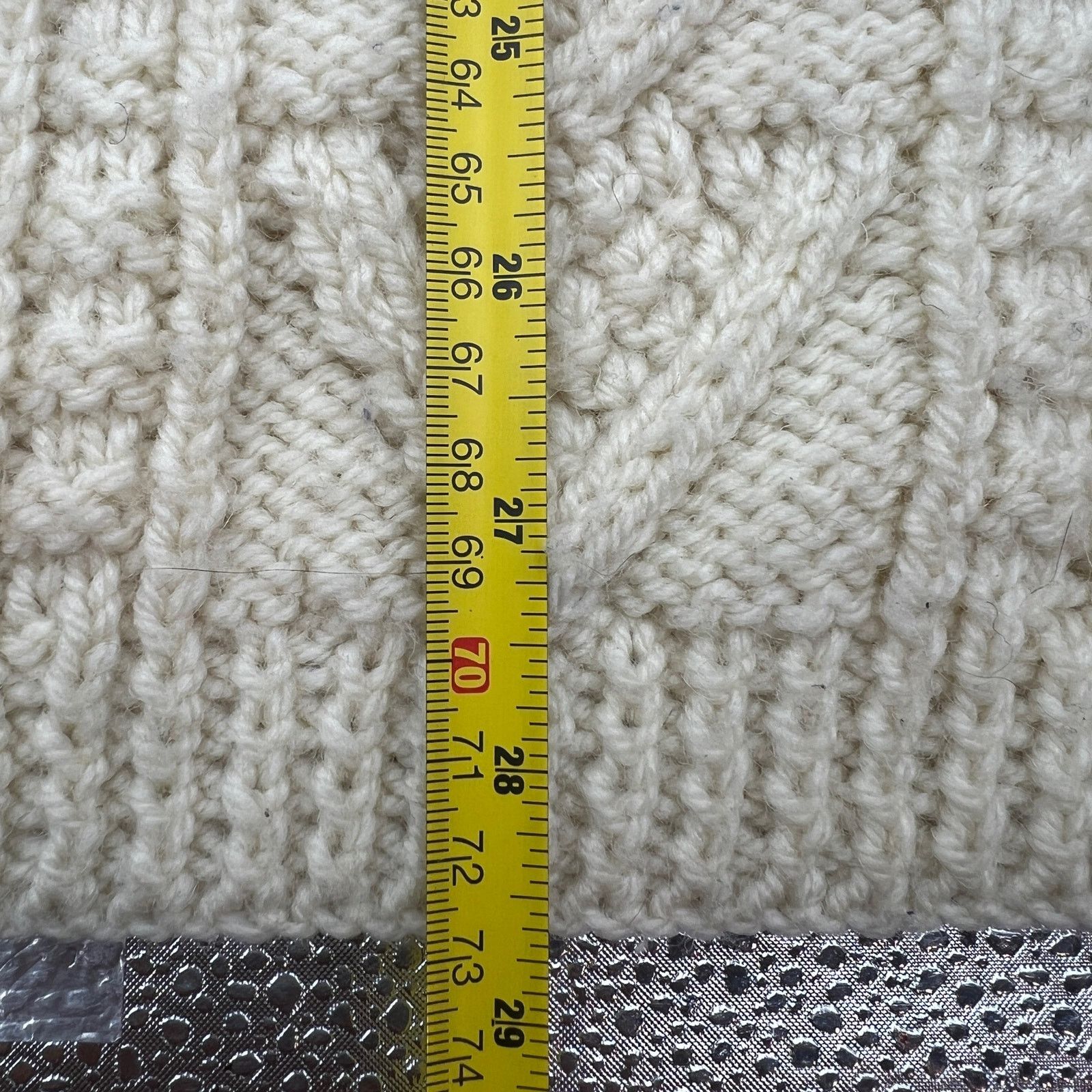 Handmade Handmade Cable Knit Ivory Fisherman's Sweater Crewneck Size US XL / EU 56 / 4 - 5 Thumbnail