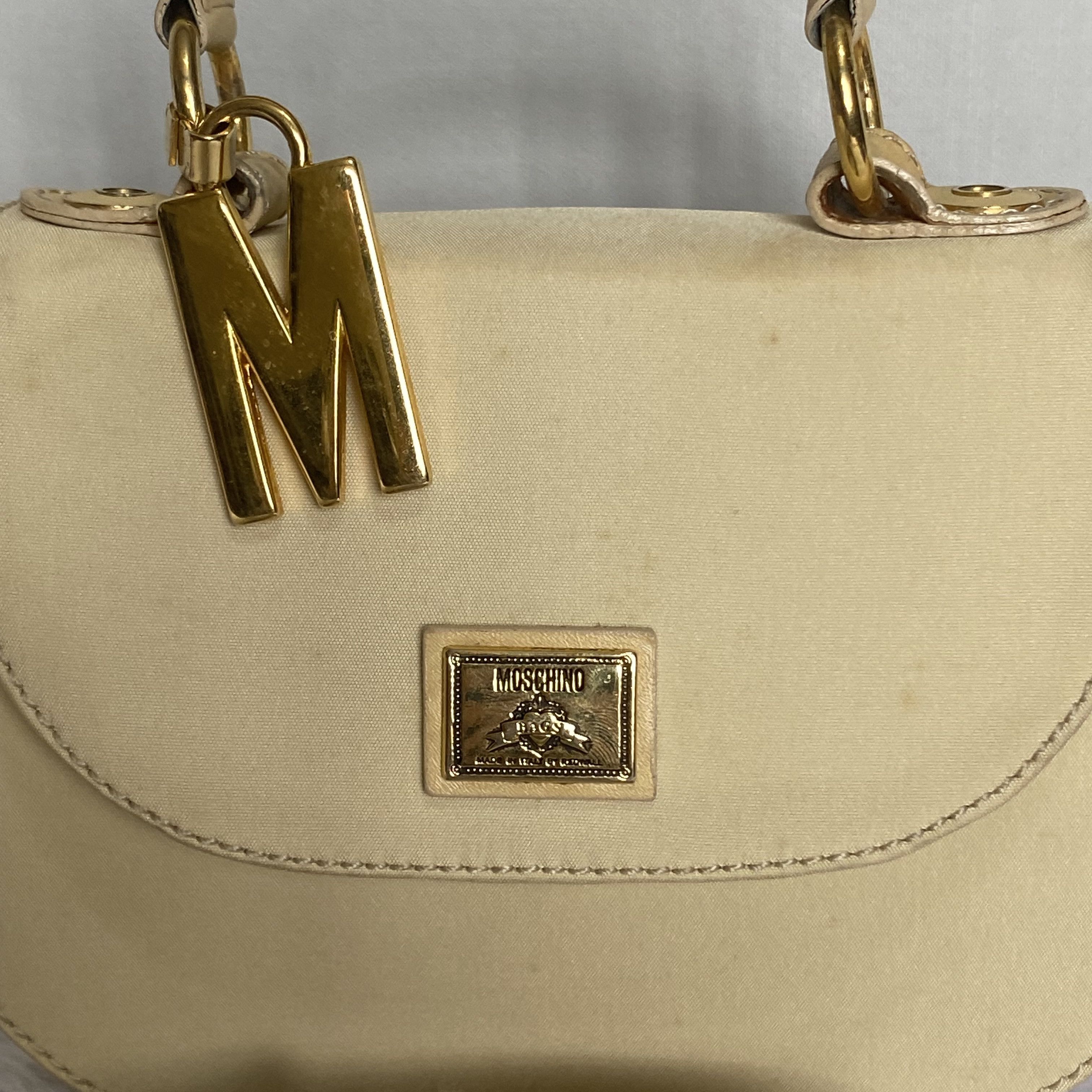 Moschino × Vintage MOSCHINO REDWALL Vintage Nylon & Leather Small Satchel Bag Size ONE SIZE - 10 Thumbnail