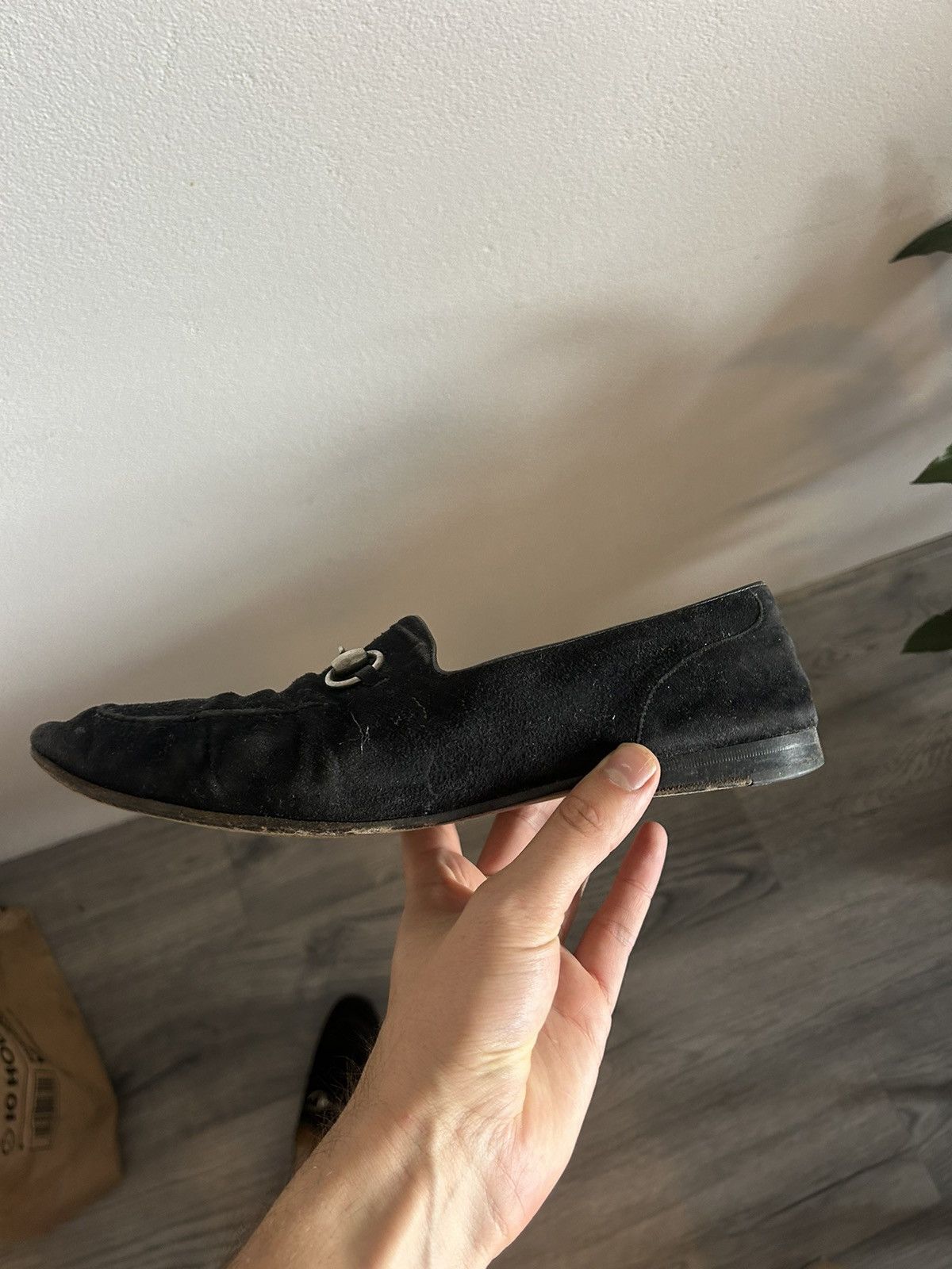 Gucci Gucci Black Suede Horsebit Loafers Size 42E Size US 9 / EU 42 - 9 Thumbnail