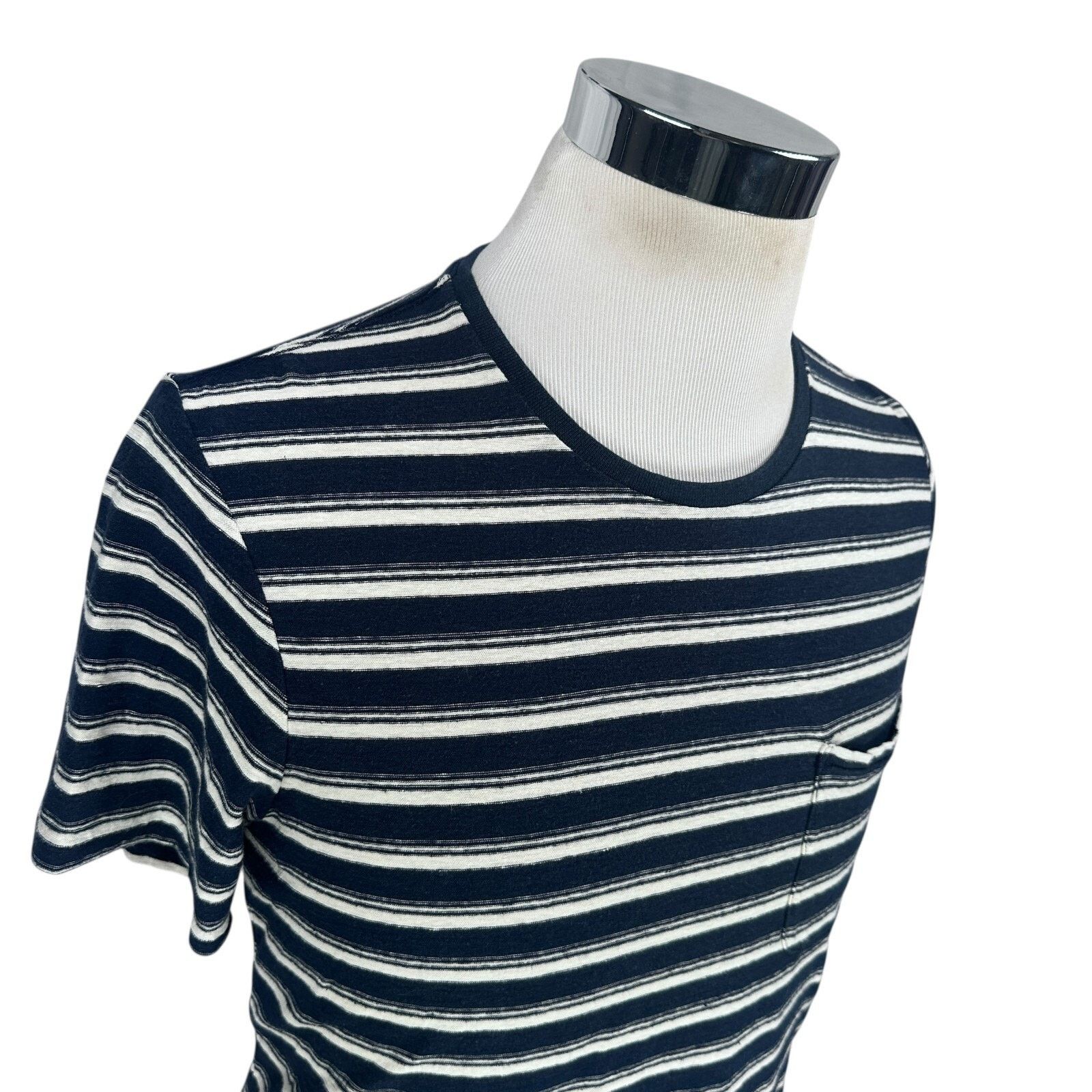 Outerknown Outerknown T-Shirt Men’s Medium Blue White Striped Hemp Size US M / EU 48-50 / 2 - 2 Thumbnail