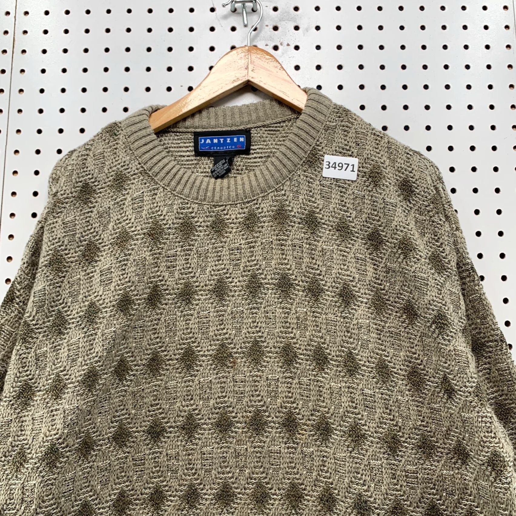 Jantzen VINTAGE Jantzen Knit Acrylic Sweater Mens Large Gray Grandpa Pullover 25.5x29.5 Size US L / EU 52-54 / 3 - 5 Thumbnail