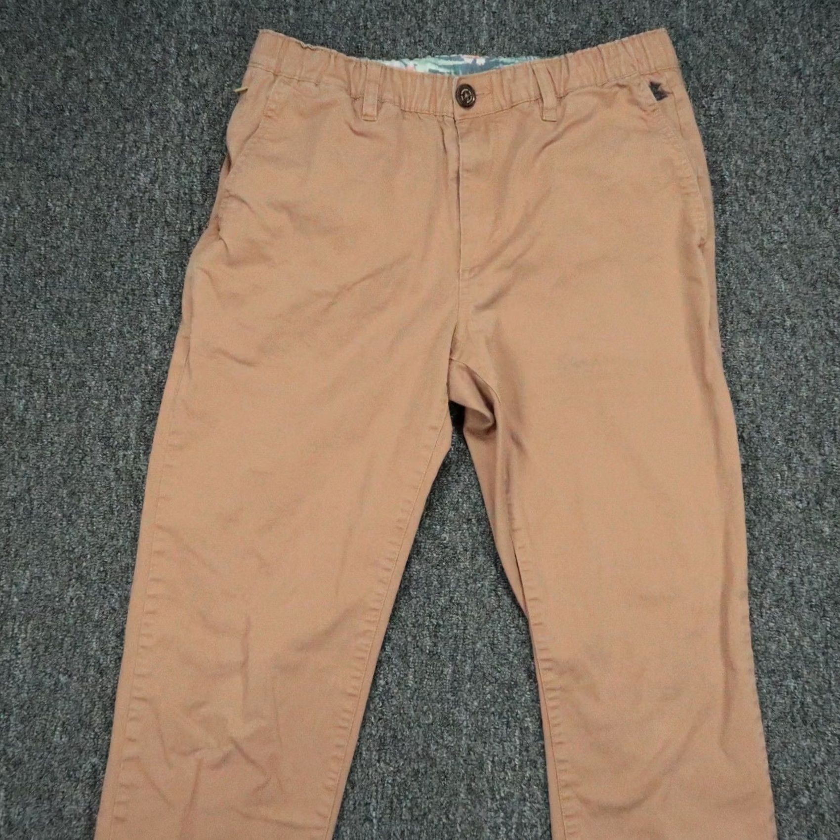 Chubbies Chubbies Pants Mens Small Brown Chino Trouser 30x30 Straight Pocket Zip Front Regular Size 30 Inseam 30 Size US 29 - 2 Thumbnail