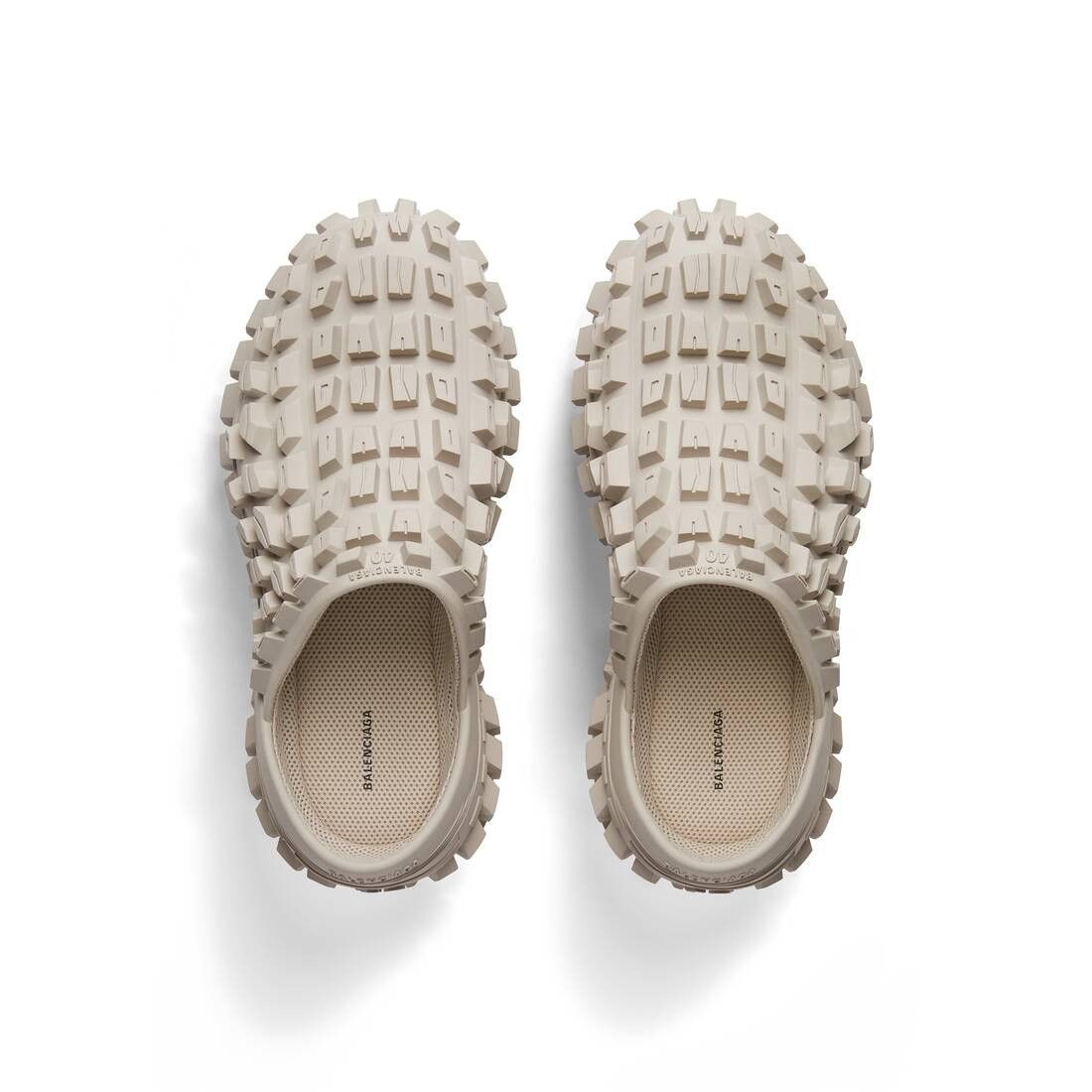 Balenciaga o1tko10426 Defender Rubber Clogs in Beige Size US 12 / EU 45 - 5 Thumbnail