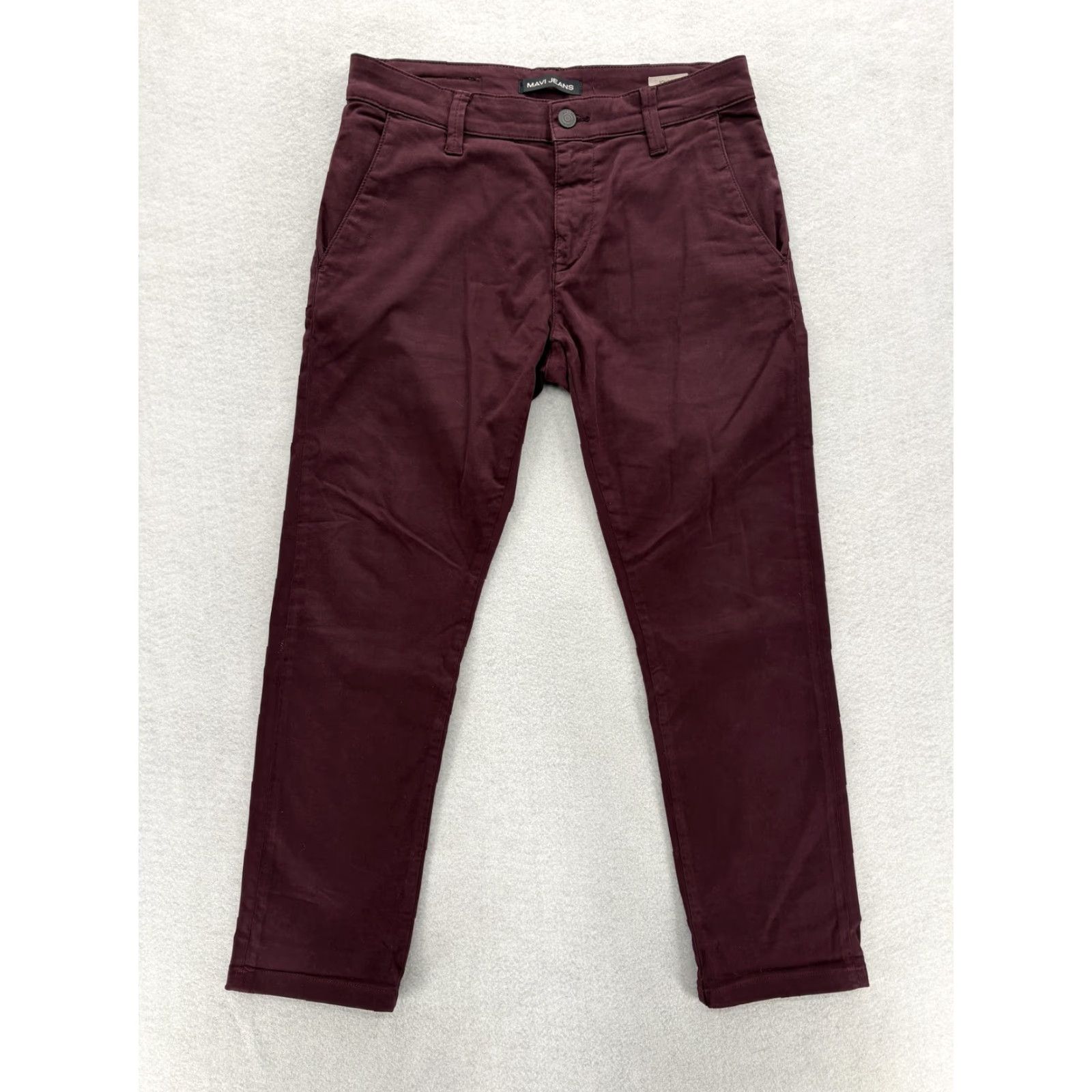 Mavi Mavi Johnny Pants Mens 30x28 Burgundy Slim Leg Chino Twill Stretch Casual Preppy Pants Mens Burgundy Chino Twill Stretch Johnny Size US 30 / EU 46 - 2 Thumbnail