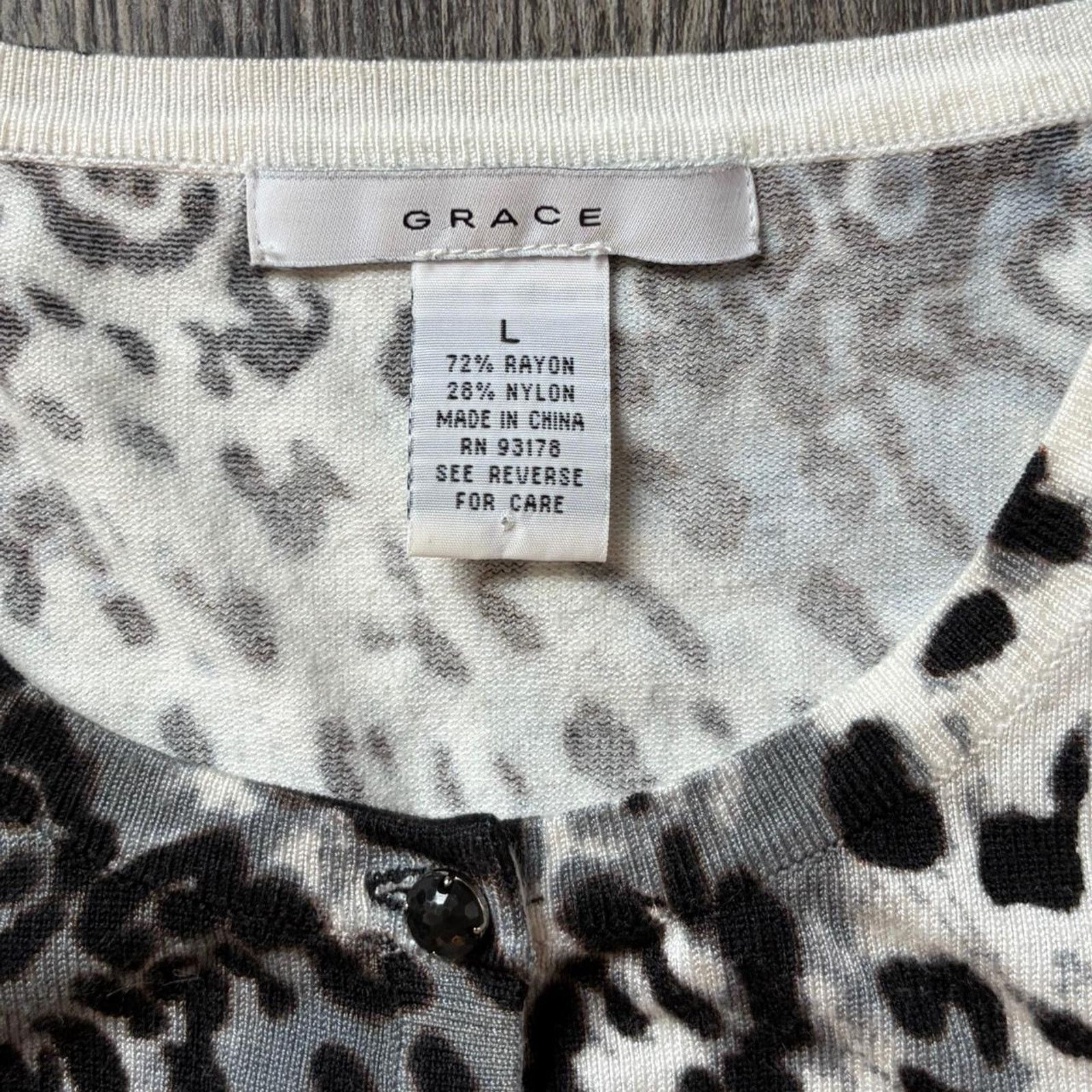 Other Black grey cheetah print Size L / US 10 / IT 46 - 2 Thumbnail