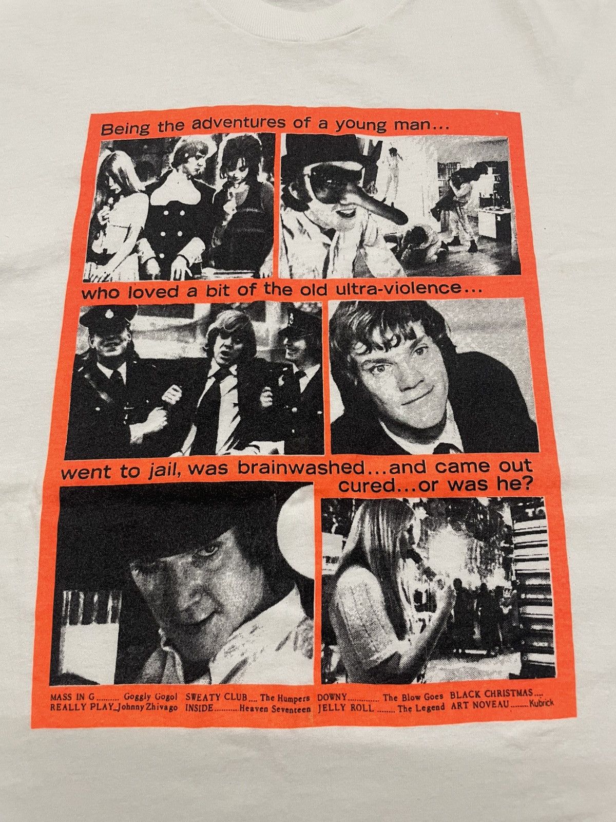 Vintage Vintage 90s A CLOCKWORK ORANGE by Stanley Kubrick T-shirt Size US XL / EU 56 / 4 - 5 Thumbnail