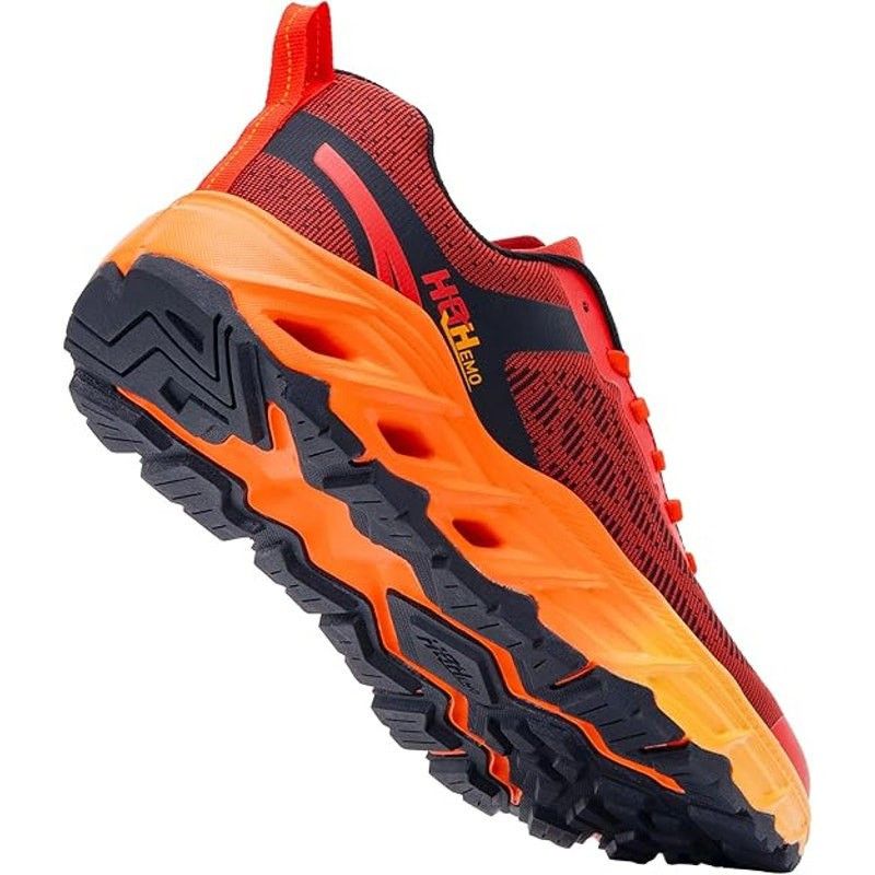 Other HQHemo Mens Size 10 FALKON Red Orange Trail Running Shoes Size US 10 / EU 43 - 3 Thumbnail