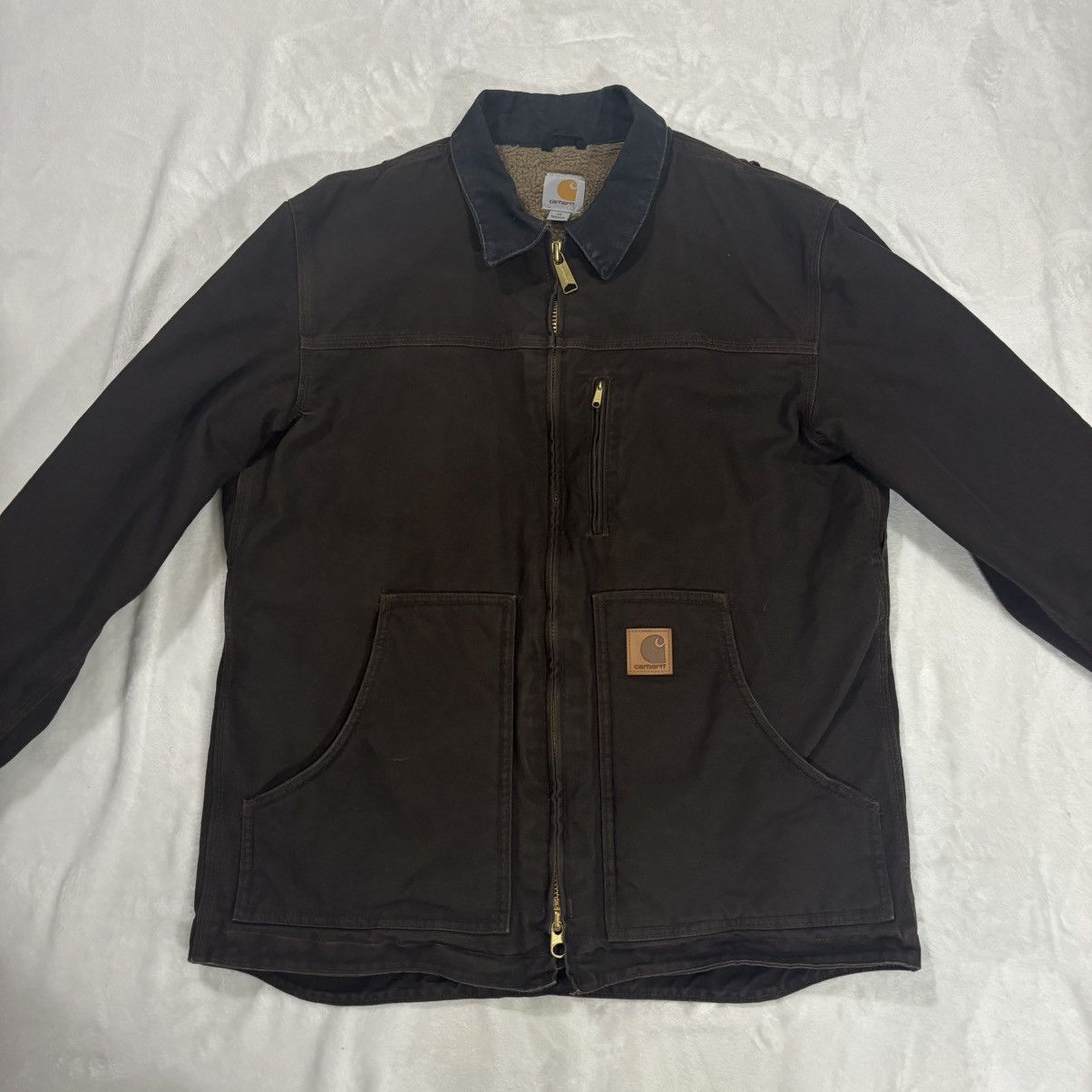 Carhartt Vintage Carhartt Sherpa-Lined Ridge Jacket C61 DKB Medium Size US M / EU 48-50 / 2 - 2 Thumbnail