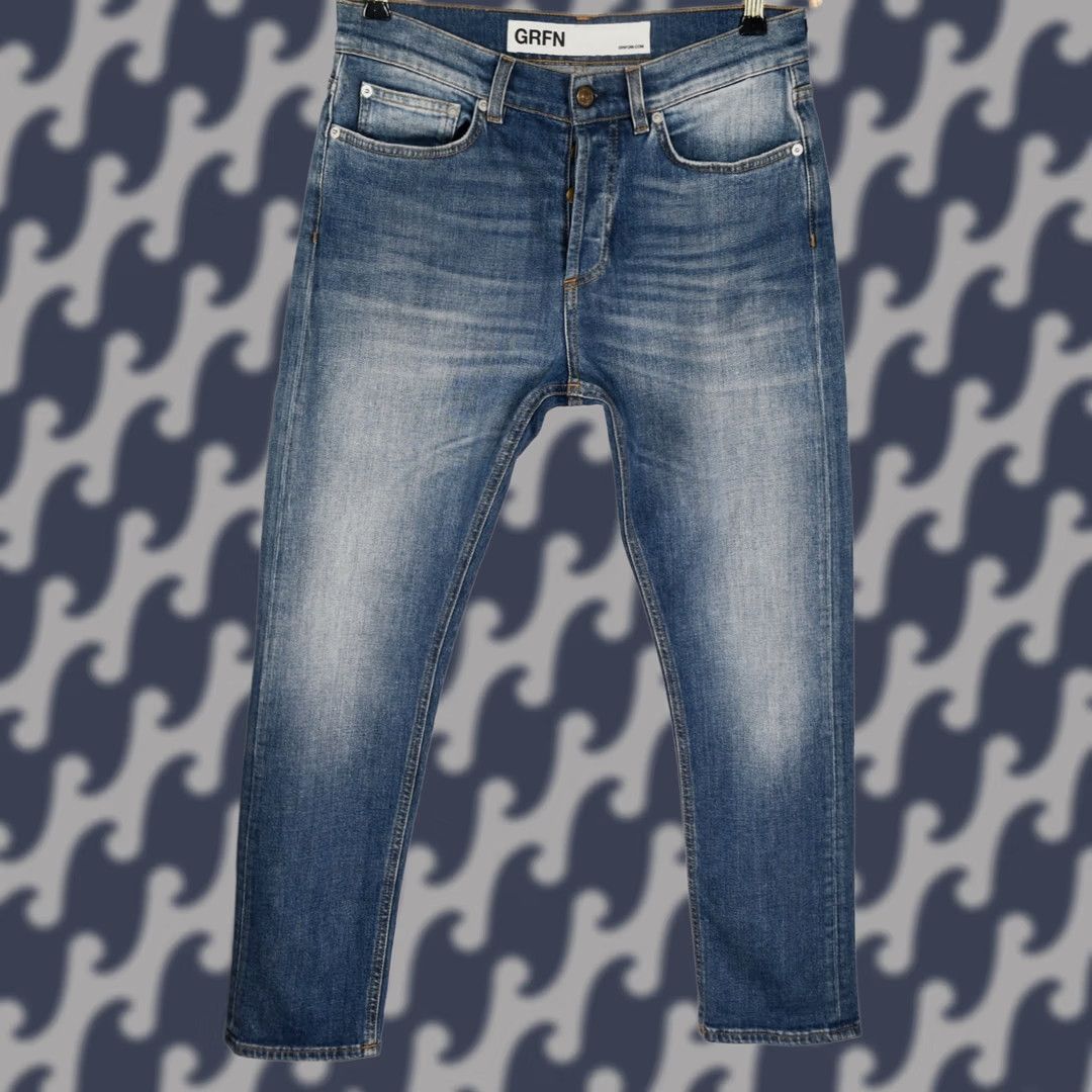 Vintage Mauro Grifoni GRFN PIER Regular Cropped Fit Jeans Men W32 Blue 98%Cotton 2%Elastane Denim Vintage No XS-XXL (adjusted for rules) Size US 32 / EU 48 - 1 Thumbnail