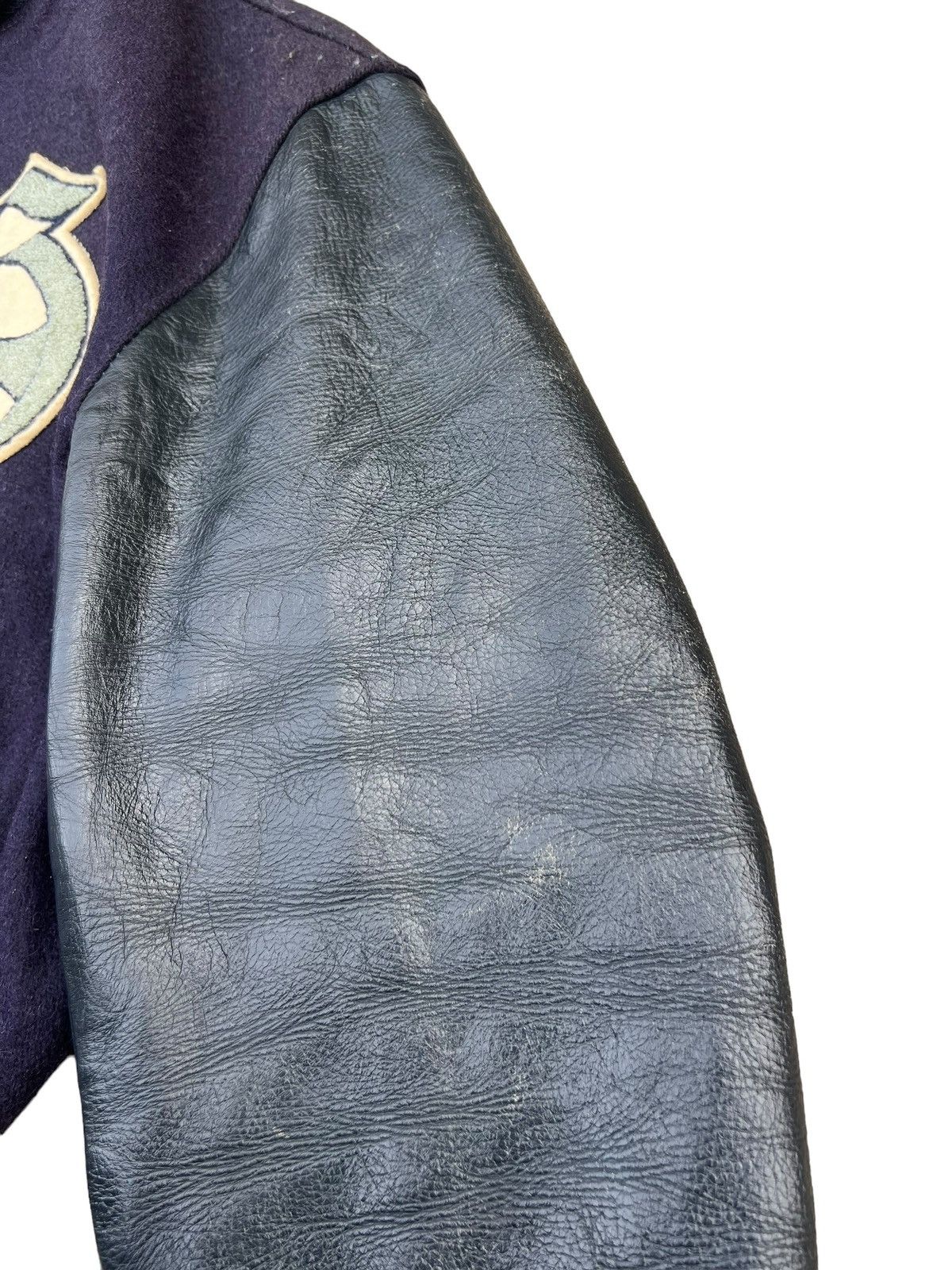 Golden Bear Vintage 70s Golden Bear Patina Leather Varsity Jacket Size US L / EU 52-54 / 3 - 10 Thumbnail
