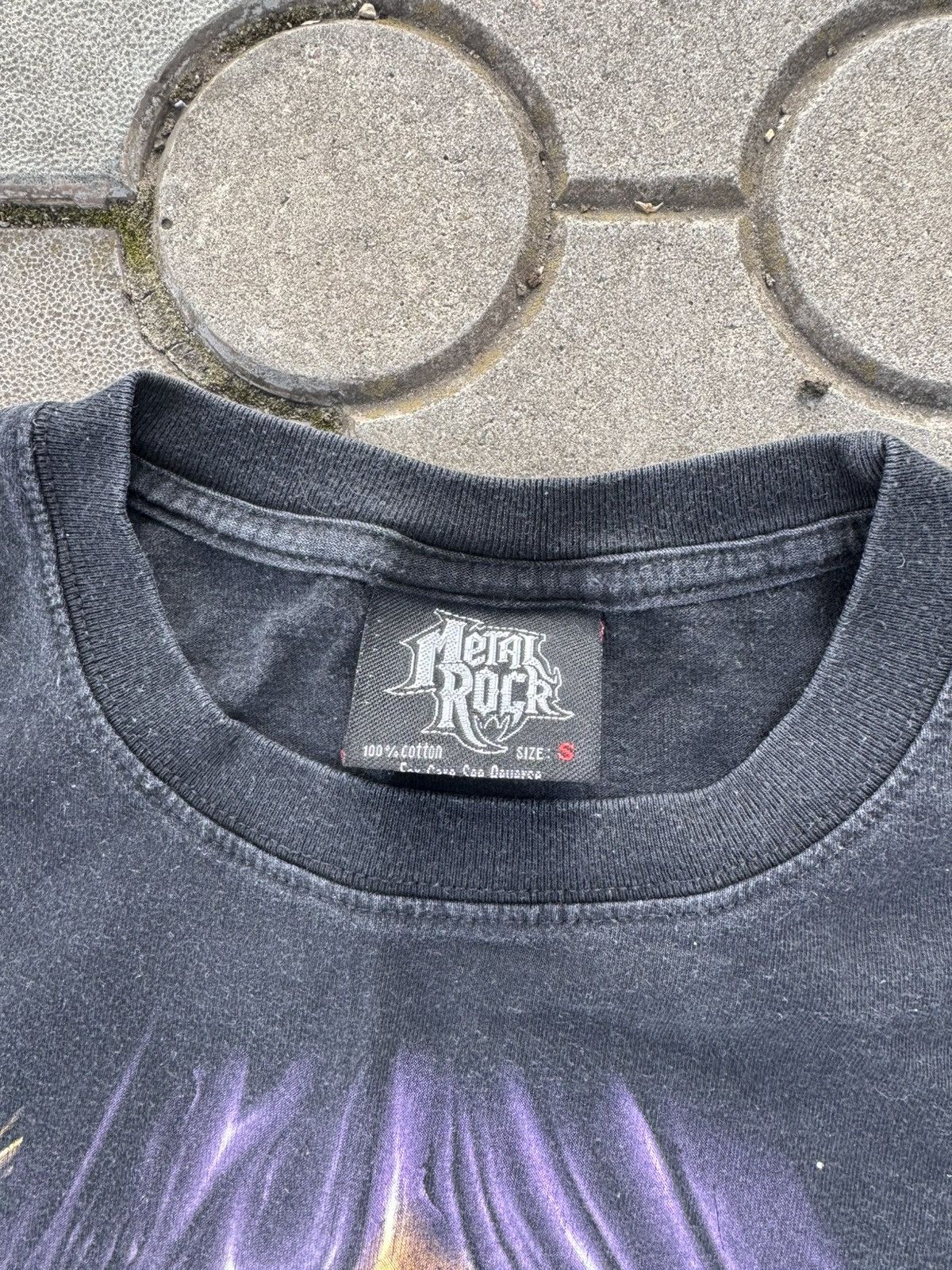 If Six Was Nine Vintage 90s Faded Skull Punk Style Tee Shirt Size US S / EU 44-46 / 1 - 5 Thumbnail