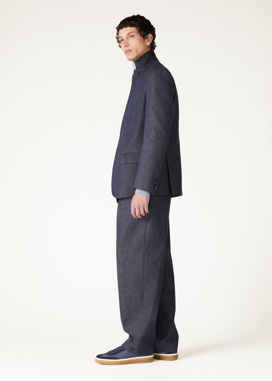 Loro Piana o1w1db10725 FAO4415 Gosen Cash Denim Pant in Dark Blue Size US 36 / EU 52 - 2 Thumbnail