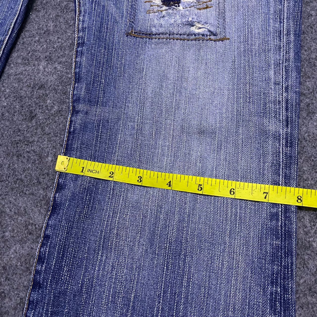 Edwin 💥Flare💥Vintage Edwin Exclusive Vintage Distressed Denim Size US 33 - 9 Thumbnail