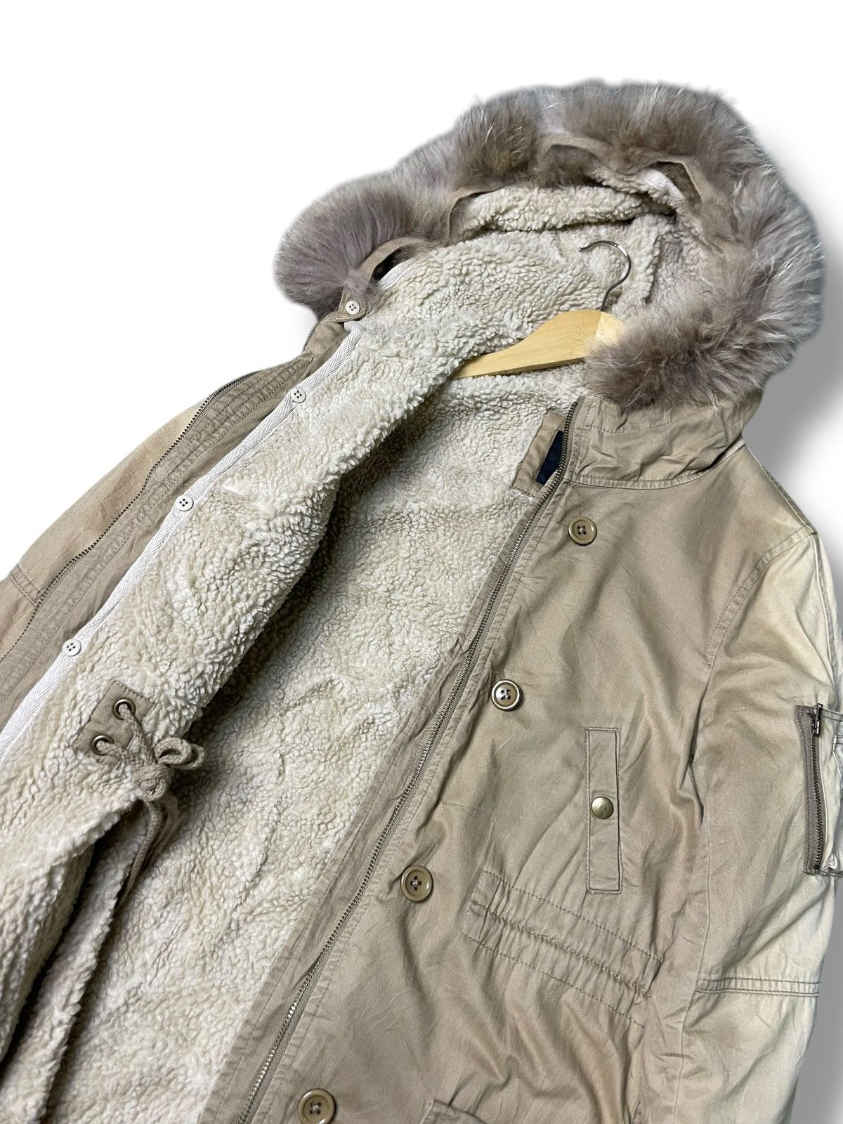 Japanese Brand × Vintage FINES Japanese Brand Faux Fur Down Jacket (79) Size US XXS / EU 40 - 8 Thumbnail