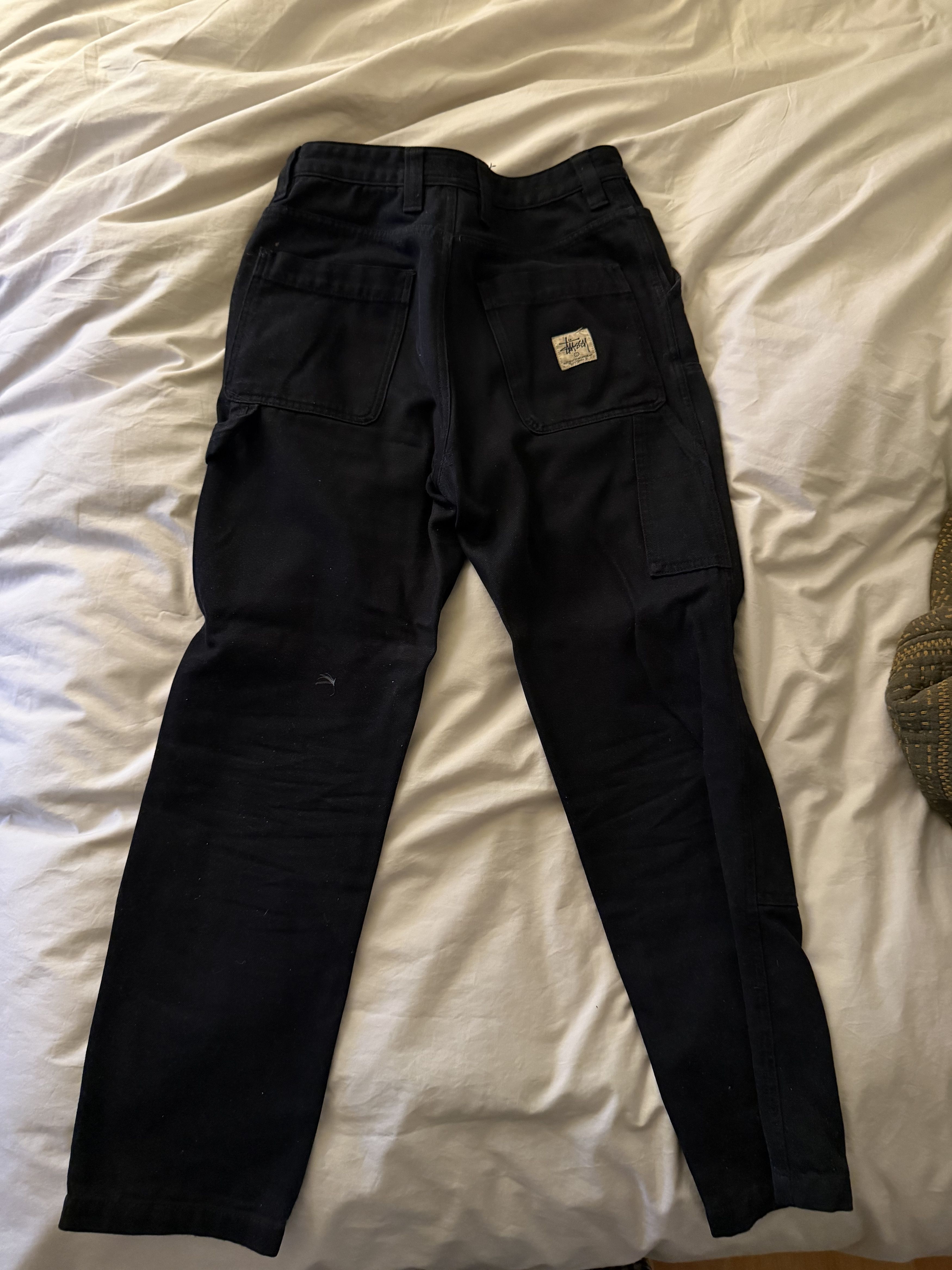 Stussy Black denim double knee carpenter pants Size US 28 / EU 44 - 2 Thumbnail
