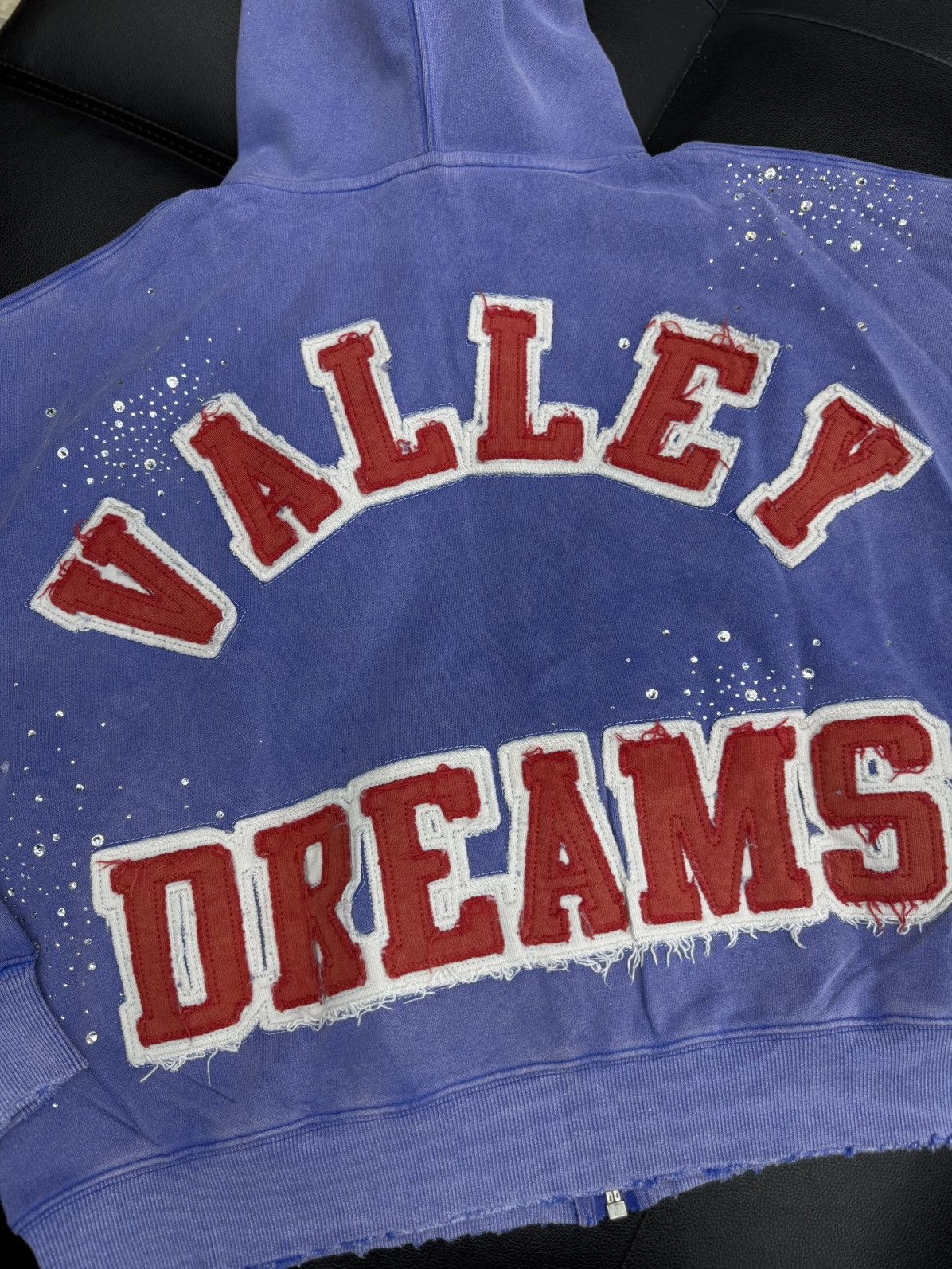 Vale Valley Hoodie Stone Zip Up Blue Crystals Size Large (NEW) Size US L / EU 52-54 / 3 - 12 Thumbnail