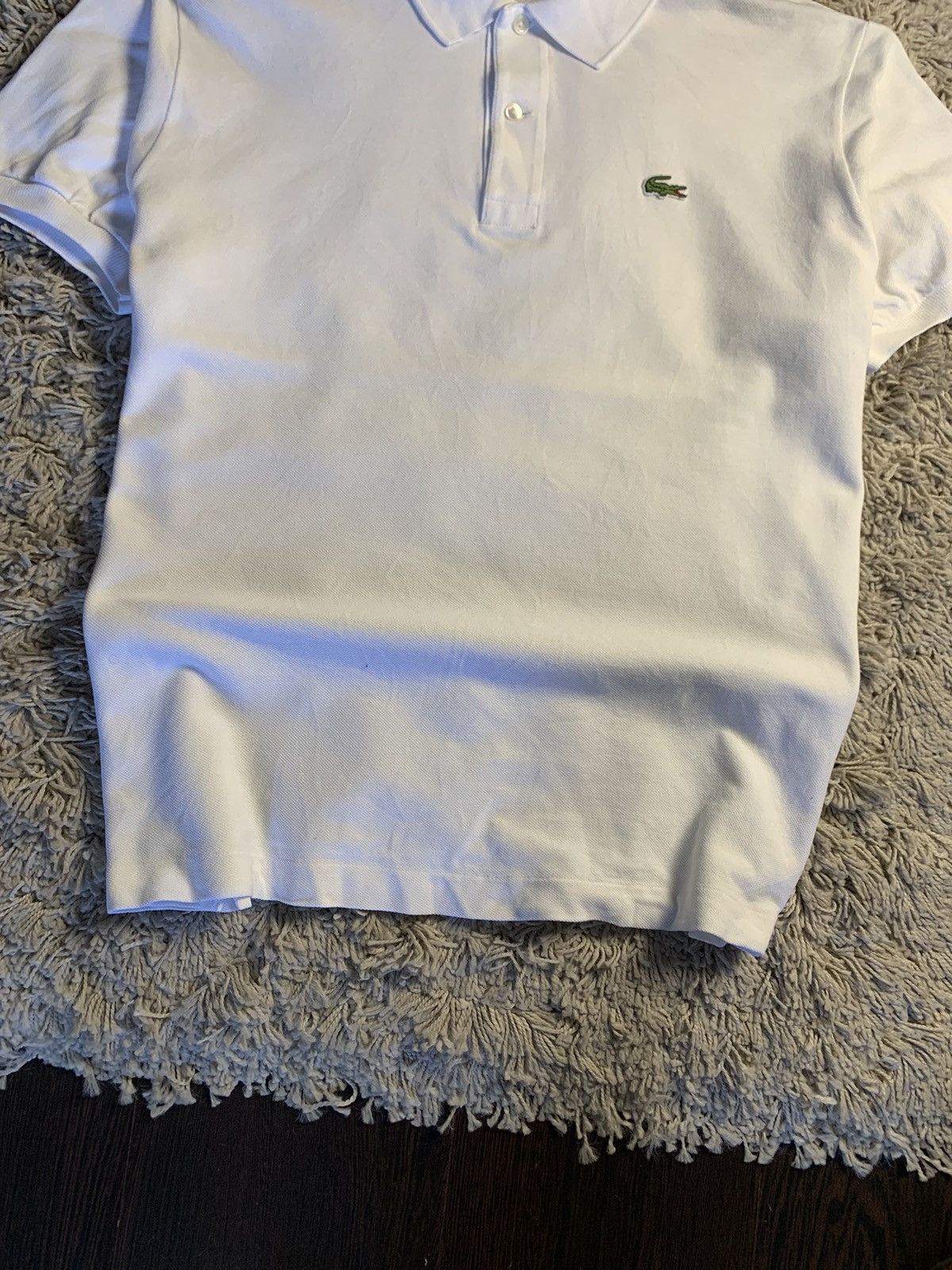 Lacoste × Vintage Vintage Lacoste Chemise France White polo Size US XL / EU 56 / 4 - 3 Thumbnail