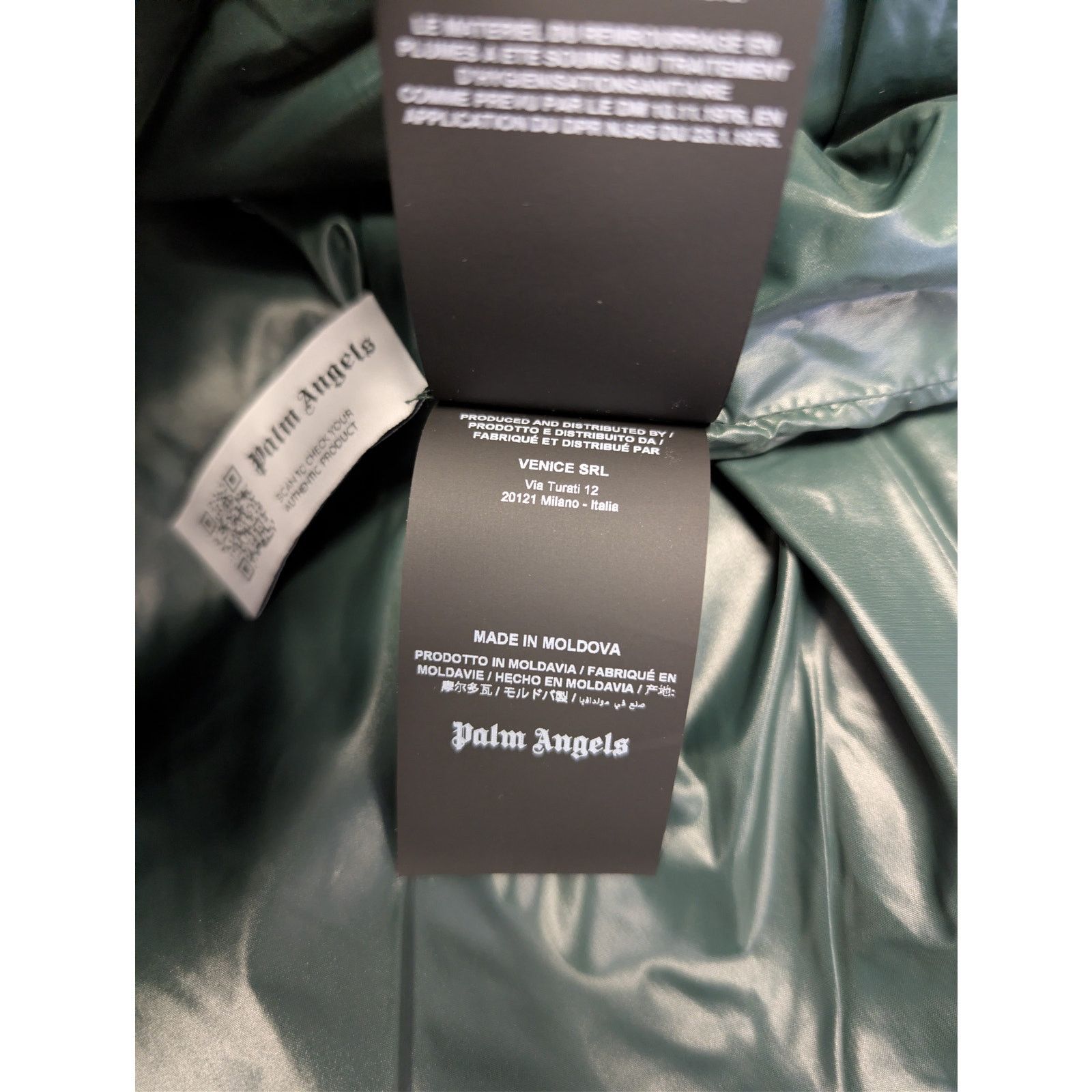 Palm Angels o1rshd1 Classic Track Down Jacket in Green / White Size US L / EU 52-54 / 3 - 21 Thumbnail