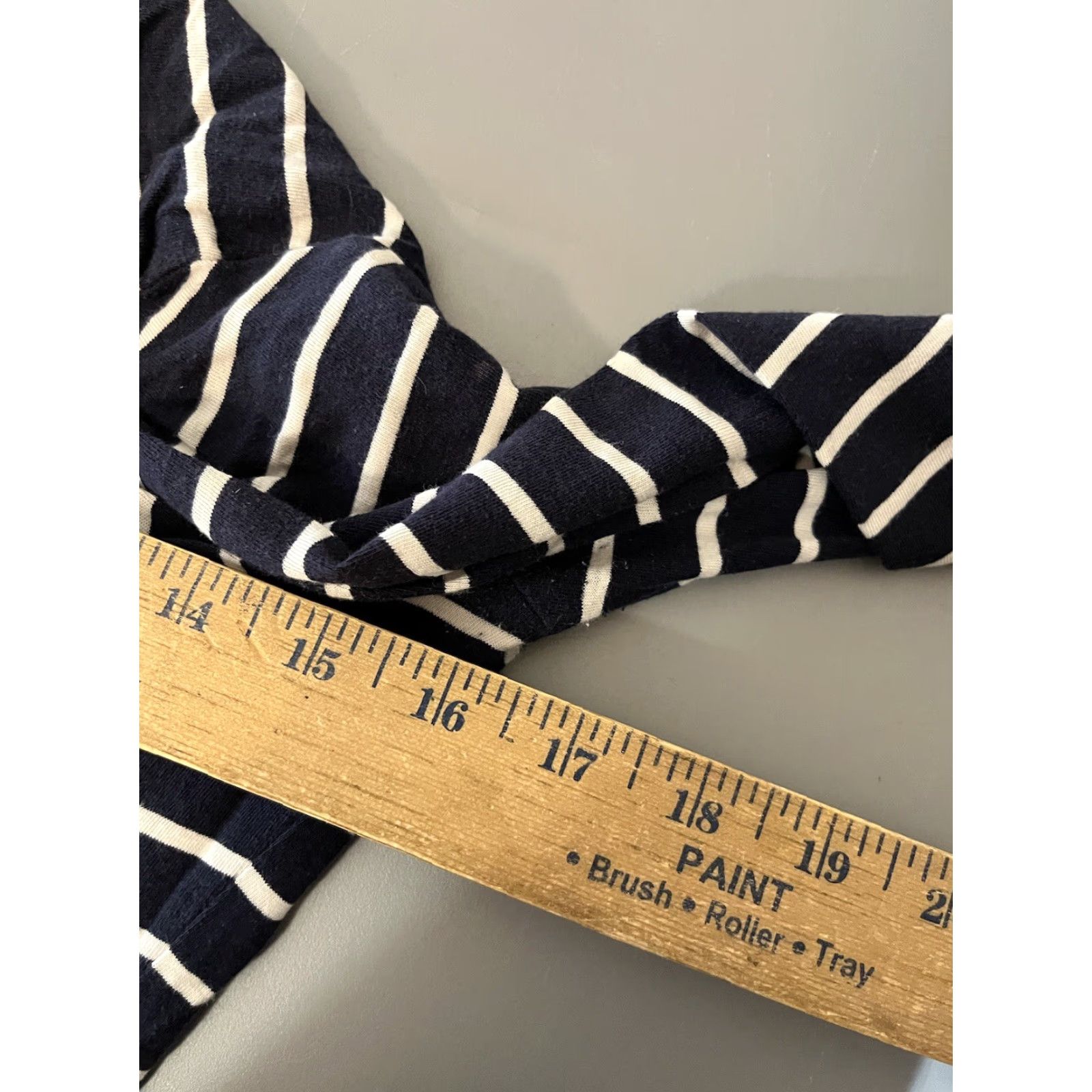 French Connection VINTAGE French Connection Women T-Shirt Casual Slim Fit Cotton Stripe 3/4 Sleeve Navy White Large Size L / US 10 / IT 46 - 5 Thumbnail