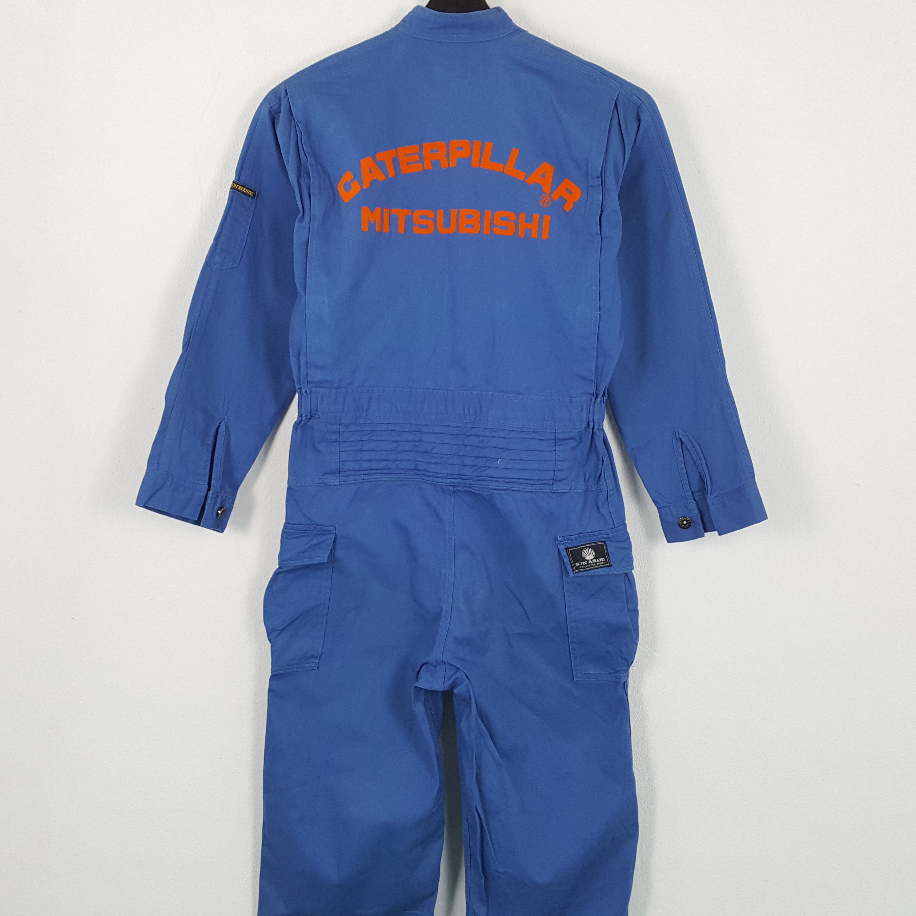 Japanese Brand × Vintage CATERPILLER MITSUBISHI Japanese Motorsports Coverall Jacket Size US M / EU 48-50 / 2 - 2 Thumbnail