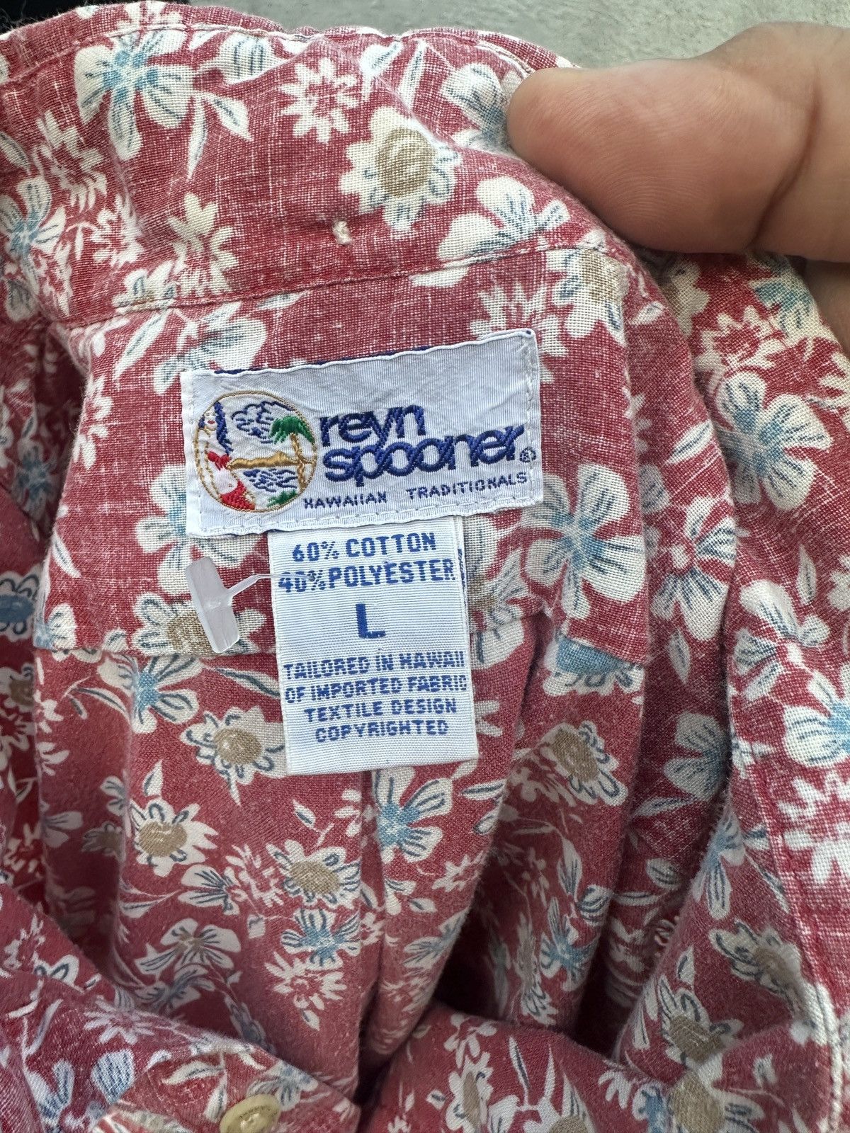Reyn Spooner PreOwned Reyn Spooner Red Hawaiian Floral Men's Large Size US L / EU 52-54 / 3 - 4 Thumbnail