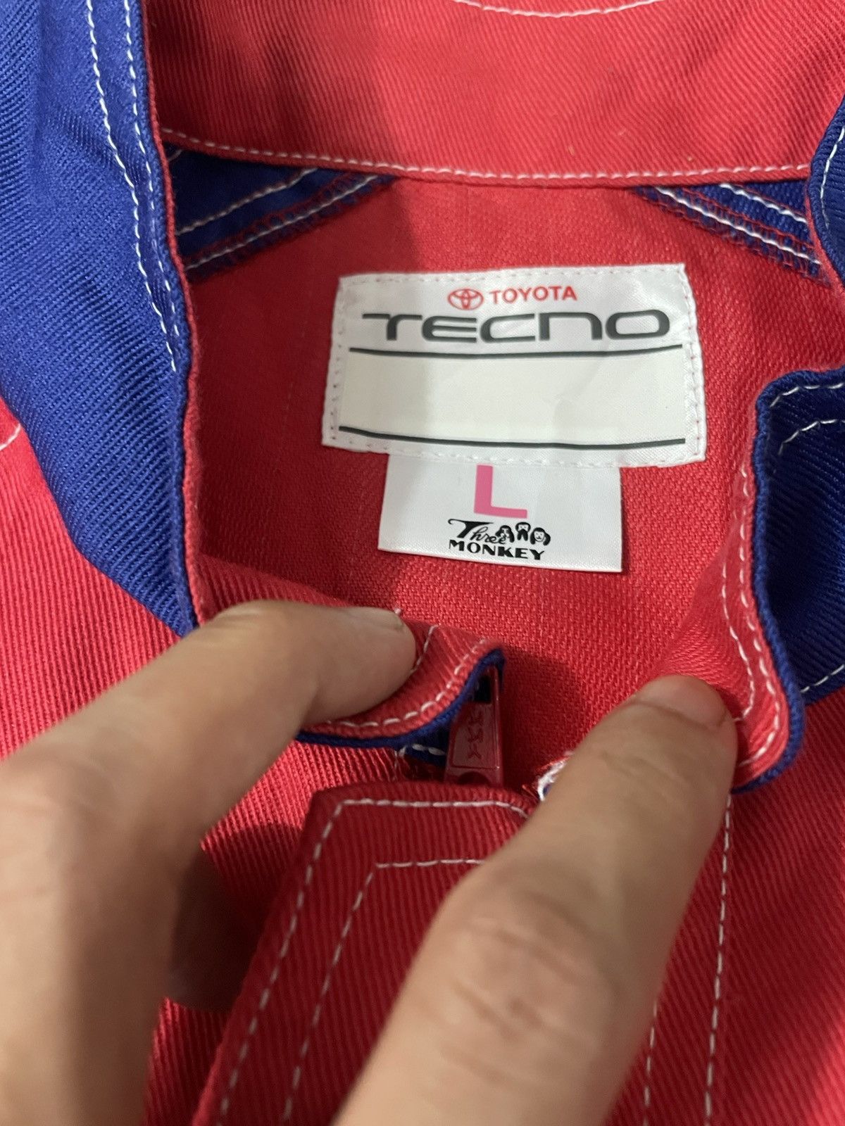 Japanese Brand × Sports Specialties Vintage Toyota Techno Two Tone Bomber Jacket Size US L / EU 52-54 / 3 - 6 Thumbnail
