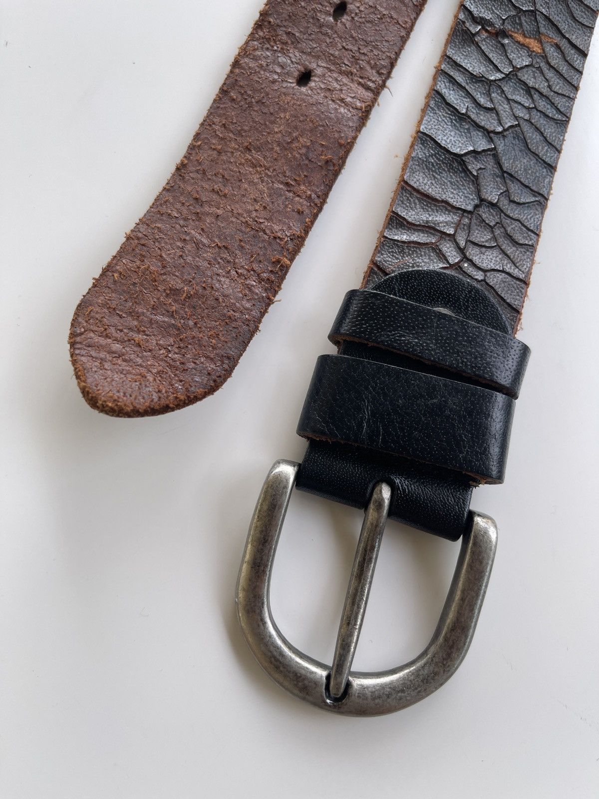 Vintage Vintage Leather Belt Skulls Printed Size 30 - 13 Thumbnail