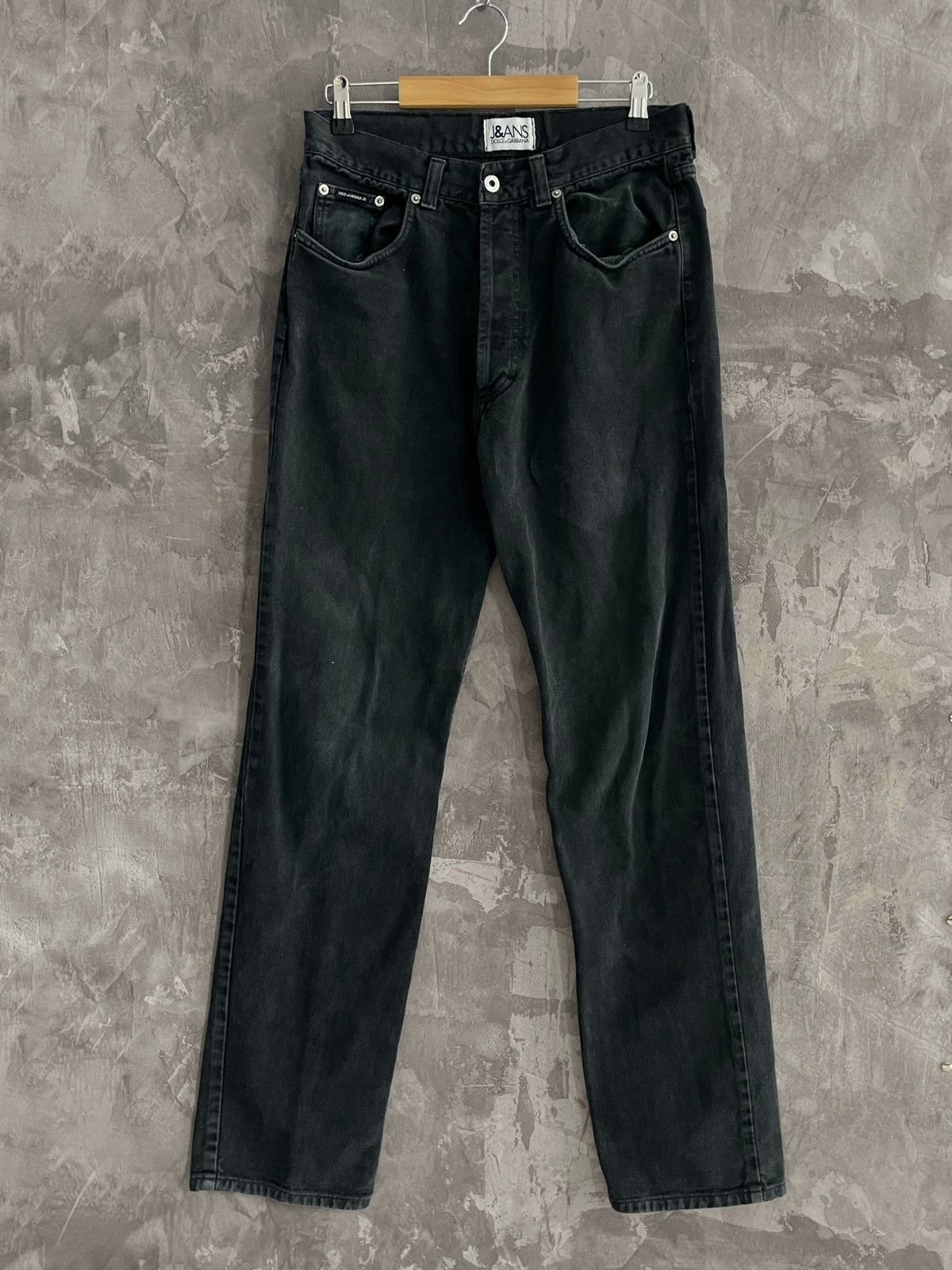 Dolce & Gabbana Vintage Dolce & Gabbana Denim Black Faded Denim Jeans Size US 33 - 1 Thumbnail