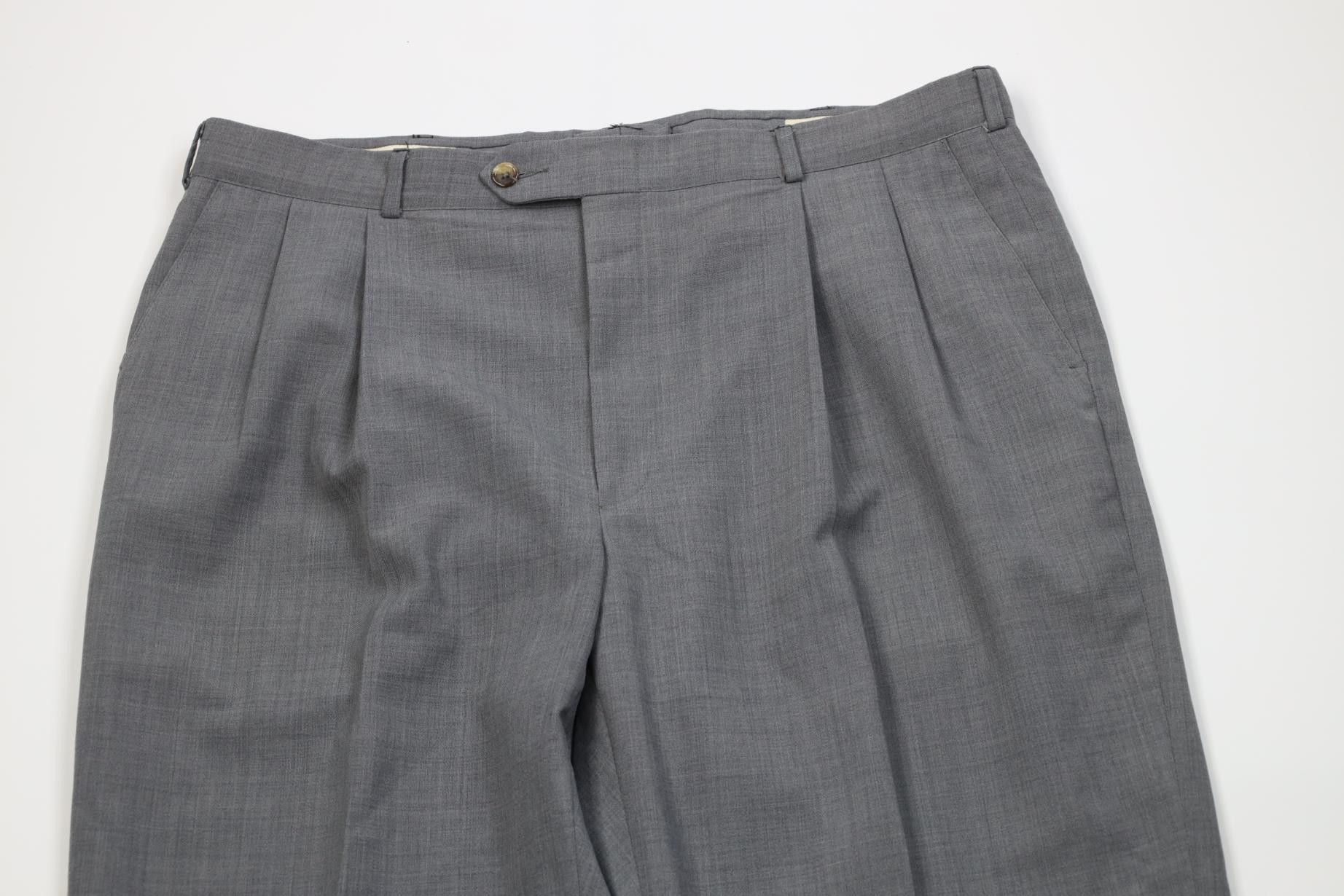 Vintage Vintage 70s Streetwear Chambray Wide Leg Chino Pants Gray Size US 38 / EU 54 - 2 Thumbnail