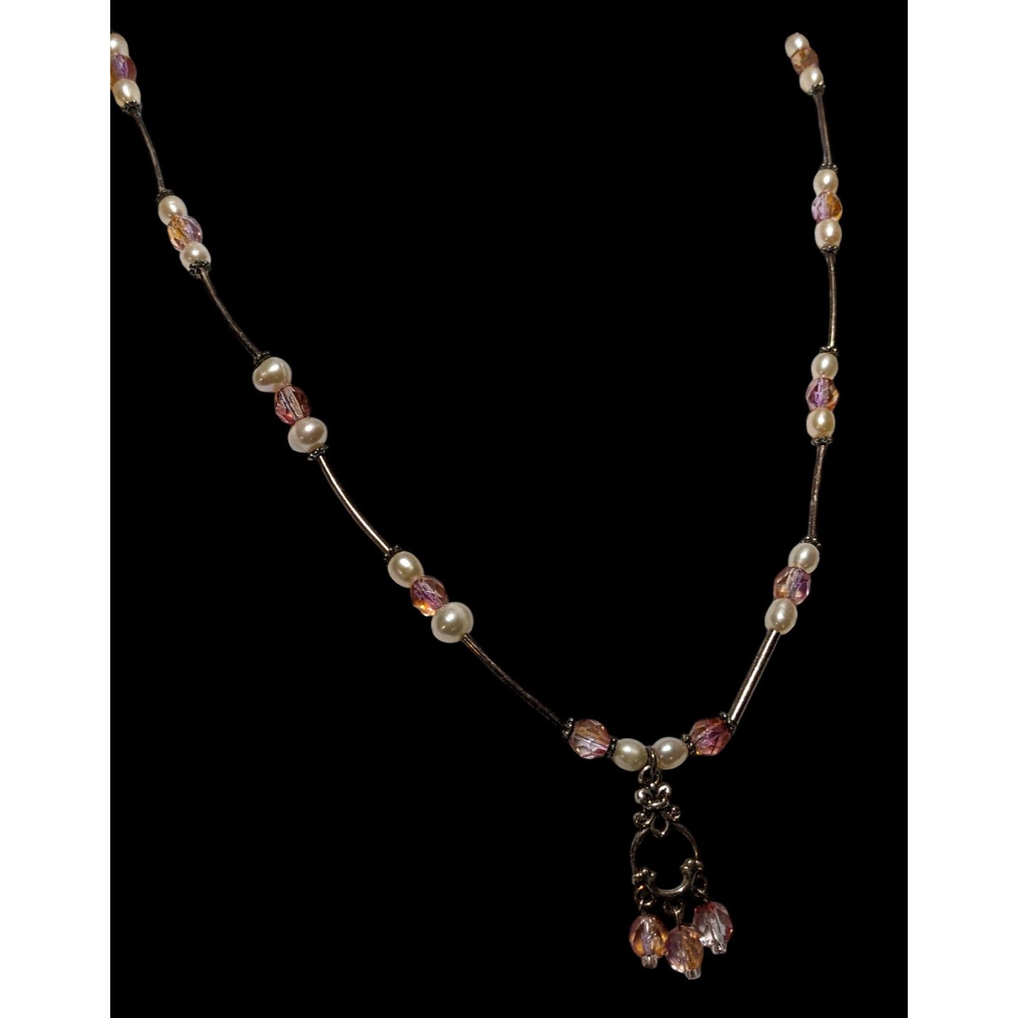 Other Coquette Pink And Silver Pearl Beaded Necklace Size ONE SIZE - 5 Thumbnail