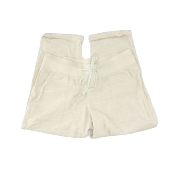 Other Allen Allen Cream Drawstring Capri Pants Size 27" / US 4 / IT 40 - 5 Thumbnail