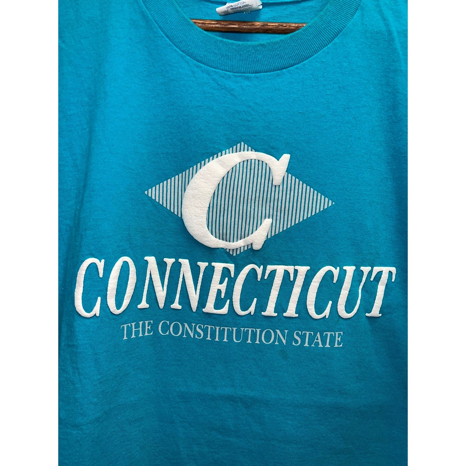 Delta Vintage Connecticut Shirt The Constitution State Teal 90s XL Size US XL / EU 56 / 4 - 2 Thumbnail