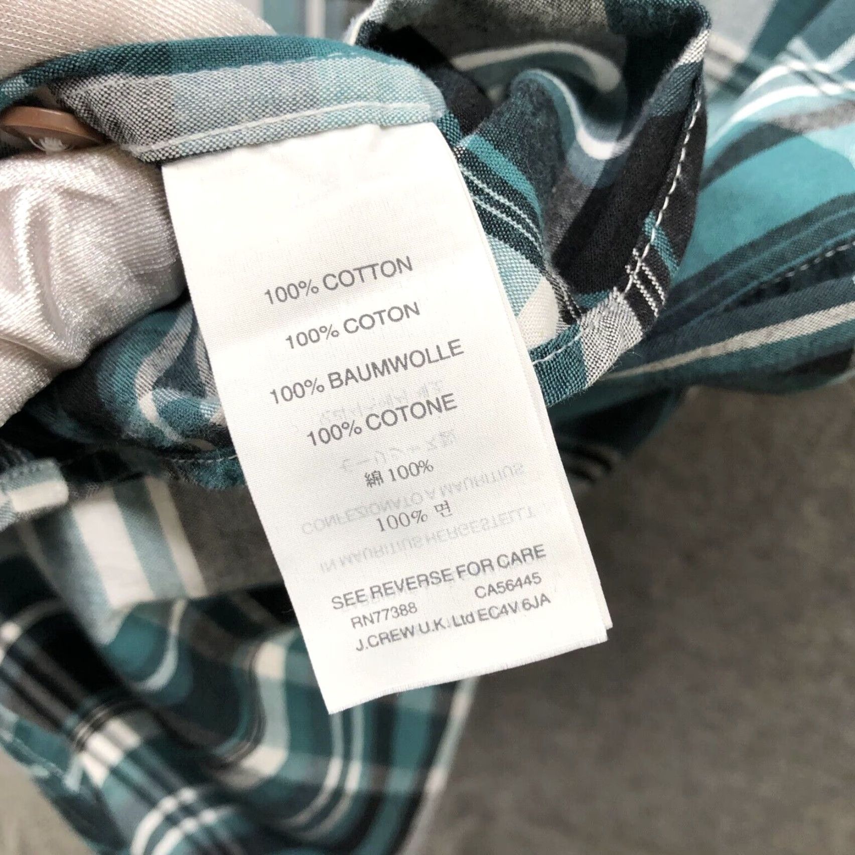 J.Crew J Crew Mens Classic Long Sleeve Shirt Small Extra Large S Green Cotton Size US S / EU 44-46 / 1 - 8 Thumbnail