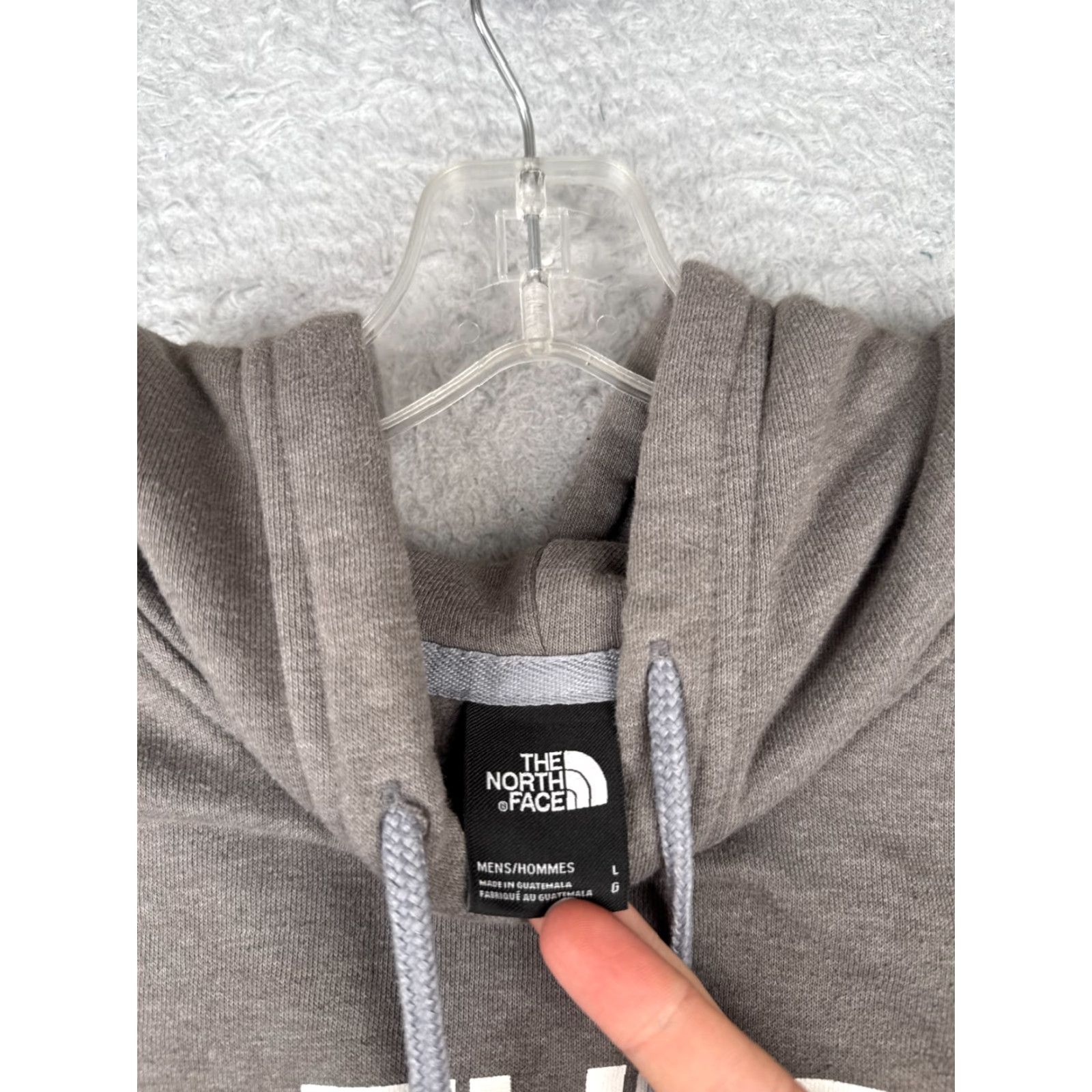 The North Face VINTAGE The North Face Hoodie Mens Pullover Gray Heather Large Cotton Pockets Logo 90s Ski/Outdoor Mens Size US L / EU 52-54 / 3 - 7 Thumbnail