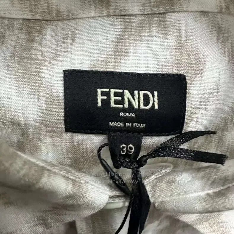 Fendi Fendi size 39 Double F Monogram Shirt Size US XXS / EU 40 - 2 Thumbnail