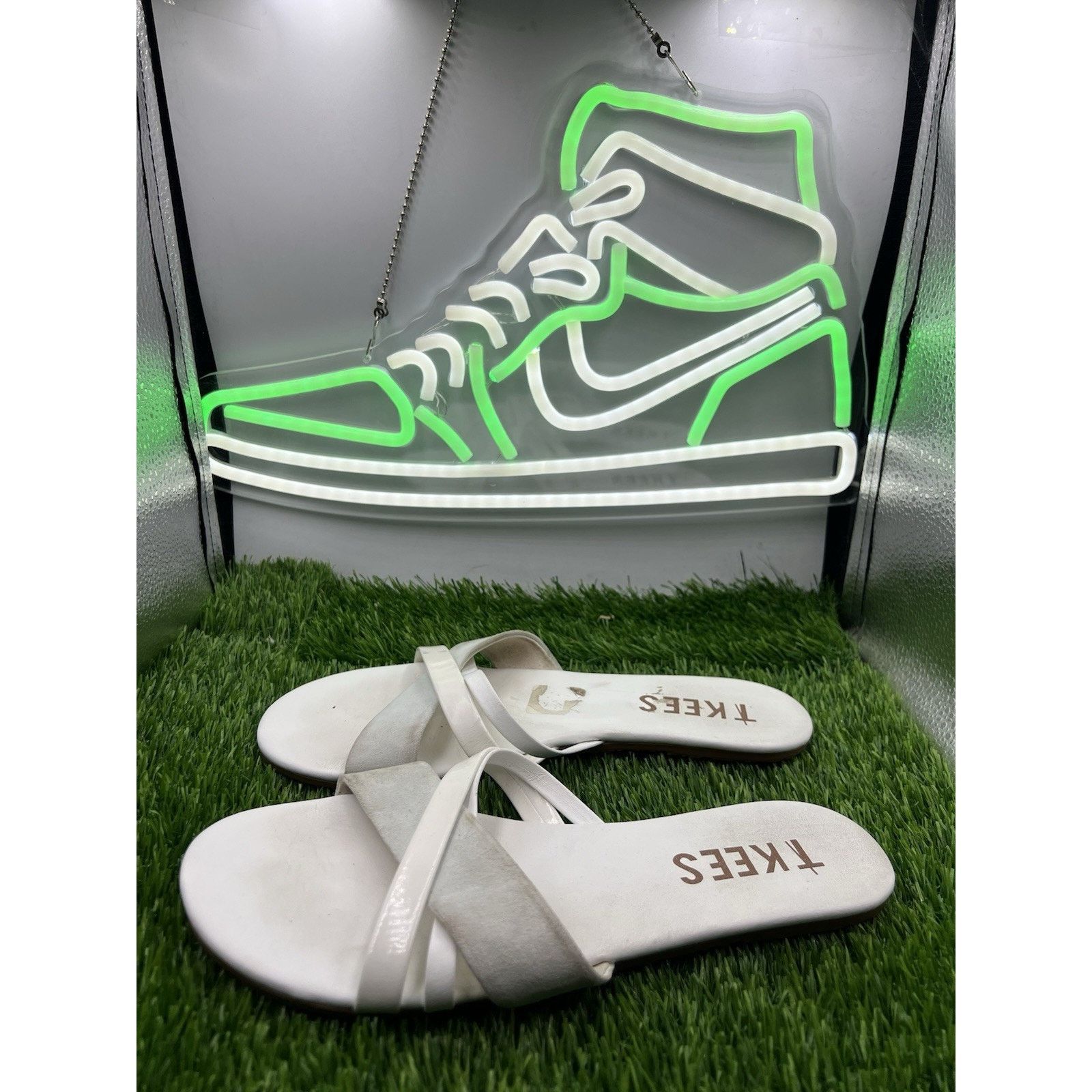 Other TKees Kenzie White Womens Sandals Flip Flops Size 7 Size US 7 / IT 37 - 1 Thumbnail