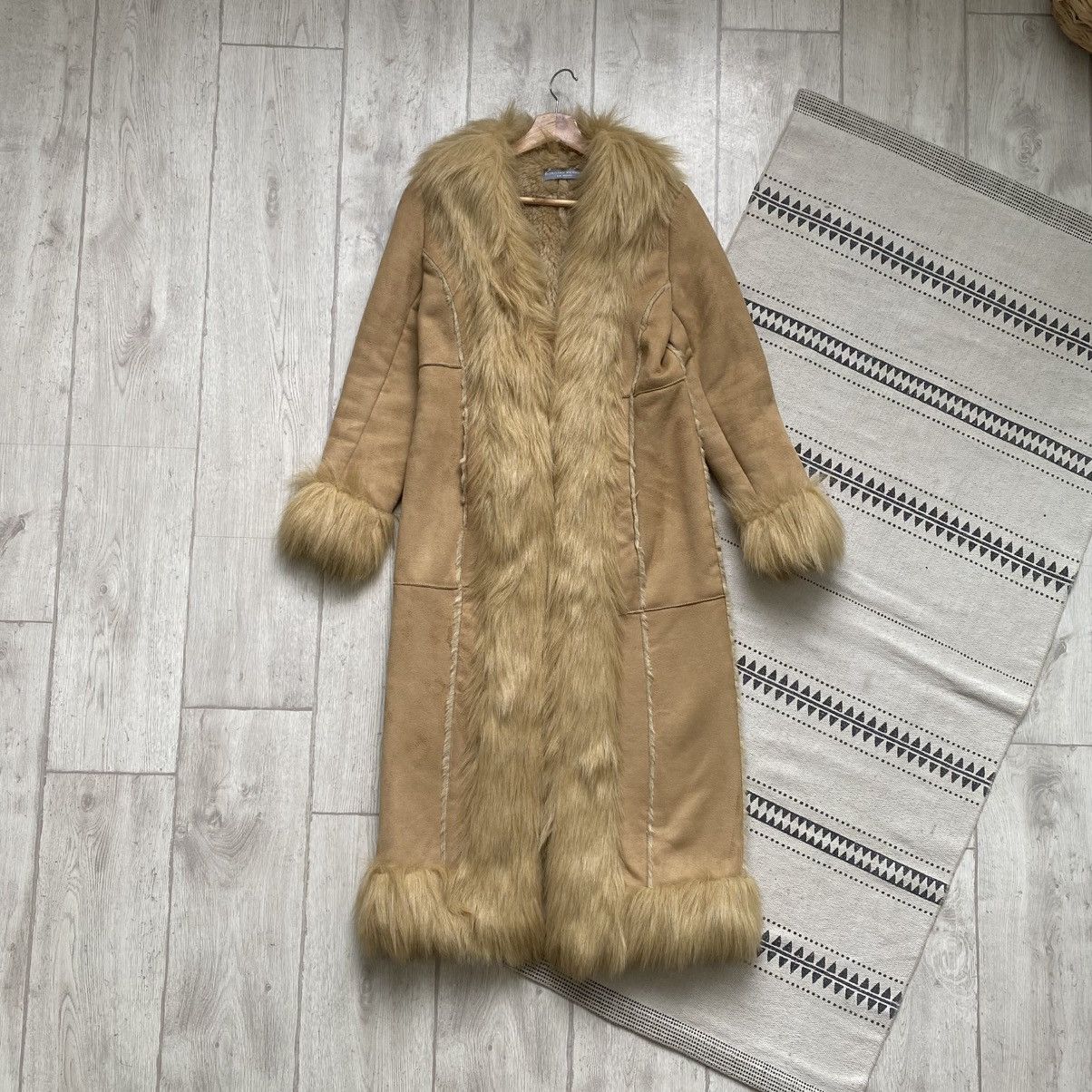 Miss Sixty Vintage 2000s Faux Fur Coat Maxi Y2K Grunge Penny Lane Size S / US 4 / IT 40 - 1 Thumbnail