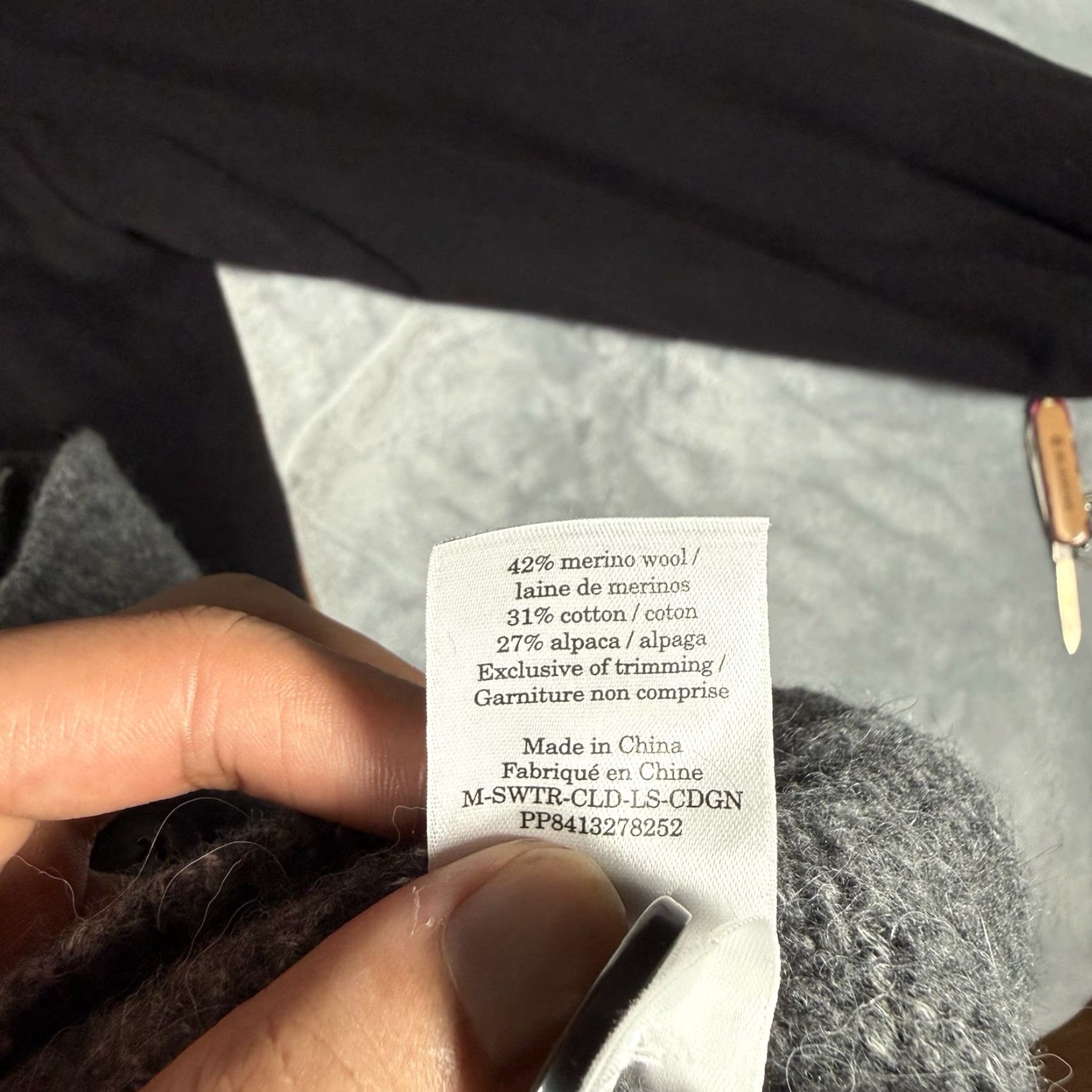 Everlane Everlane Cardigan Sweater Womens L Slim Fit Wool Alpaca Blend Knit Gray Size L / US 10 / IT 46 - 8 Thumbnail