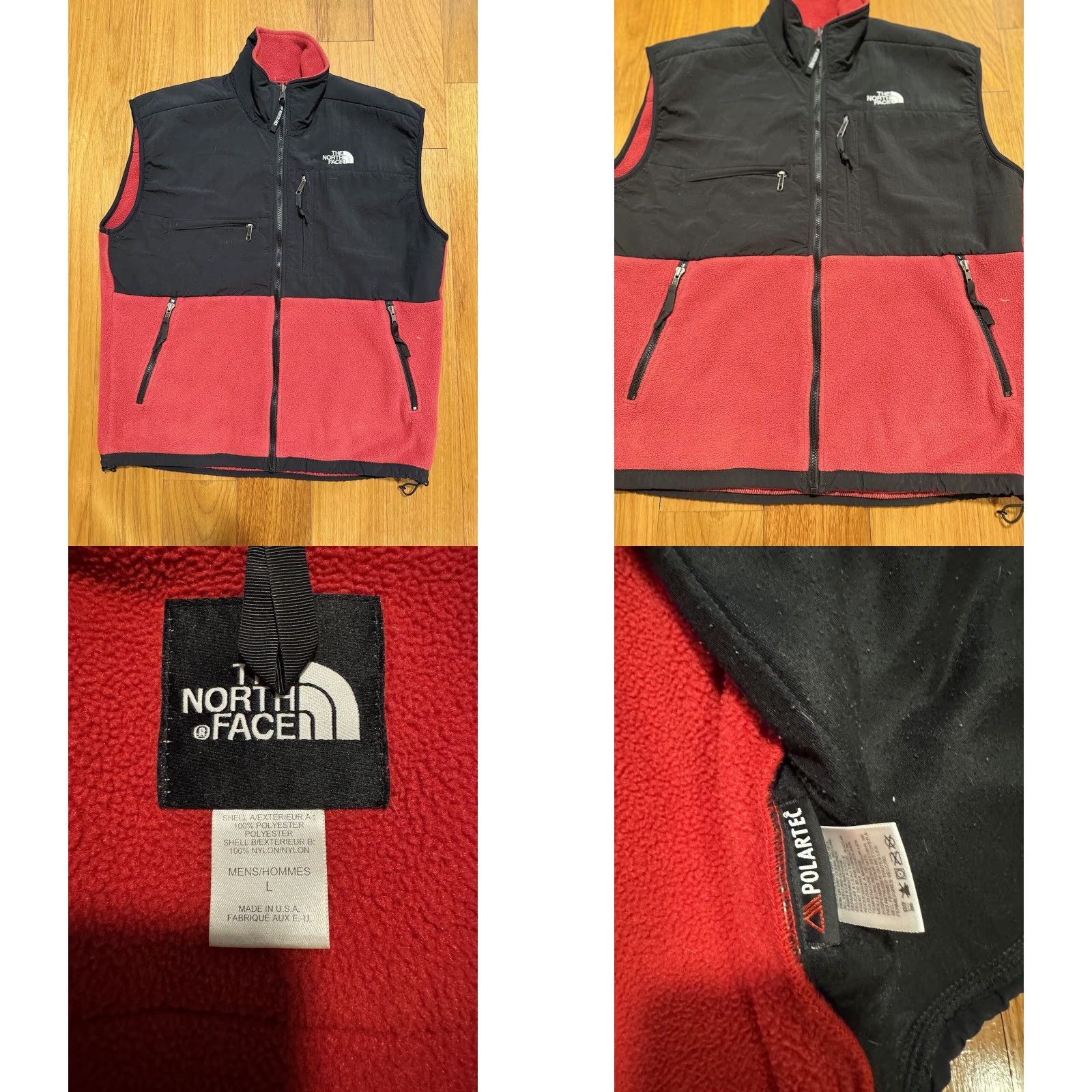 The North Face VINTAGE The North Face Denali Vest Men L Full Zip Fleece Red USA 90s Size US L / EU 52-54 / 3 - 8 Thumbnail