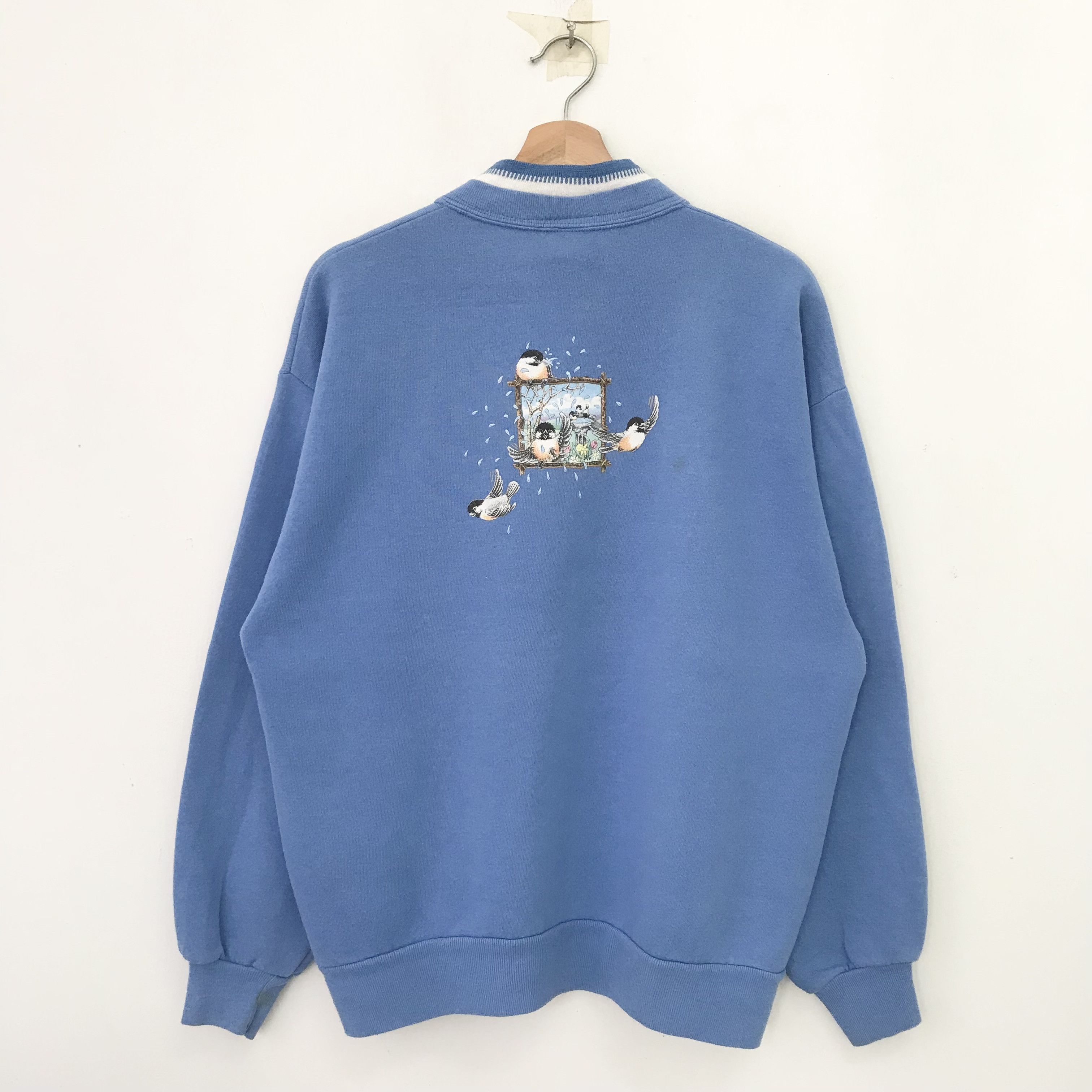 Vintage Vintage 90s Morning Sun Blue Sweatshirt - 402 Size US L / EU 52-54 / 3 - 2 Thumbnail