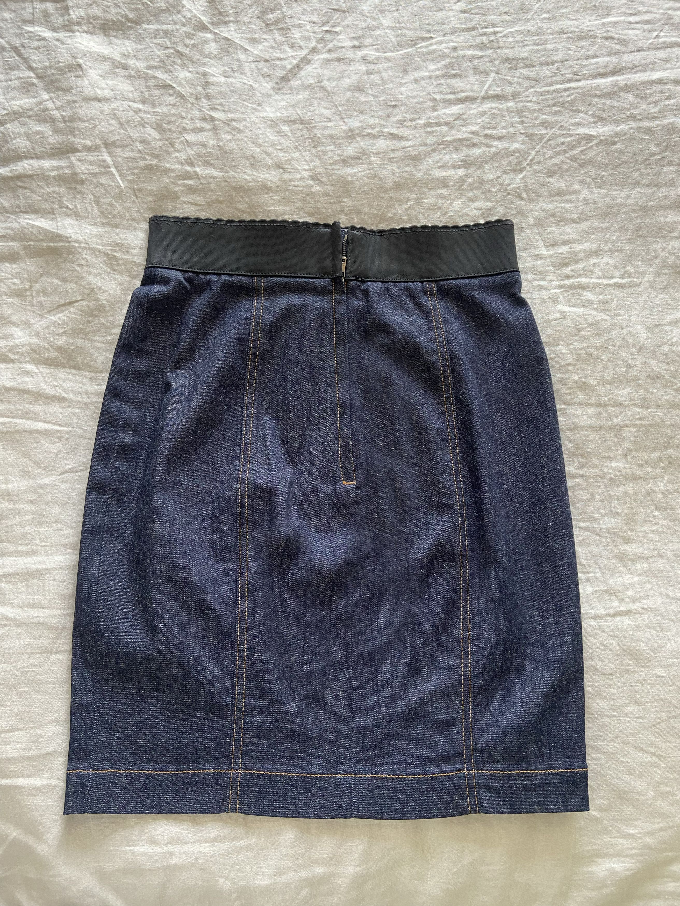 Dolce & Gabbana Denim Skirt Size 40" / US 18 - 2 Thumbnail