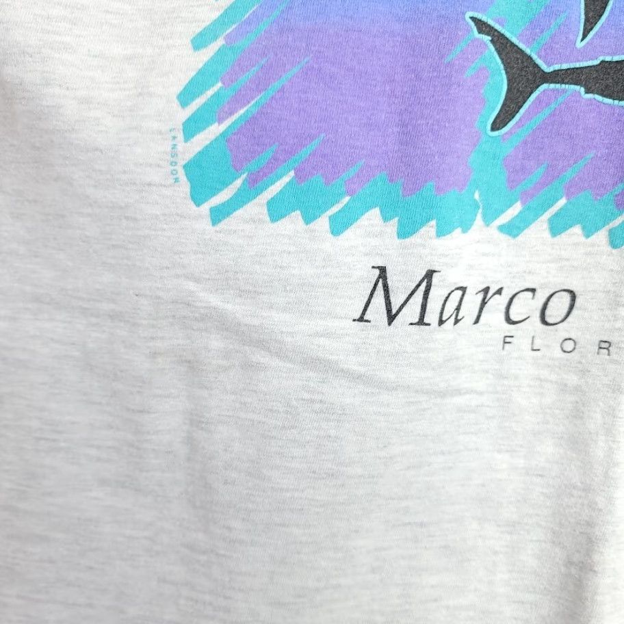 Vintage VINTAGE Sharks T Shirt Mens Size Large 90s Marco Island Florida Made In USA Size US L / EU 52-54 / 3 - 4 Thumbnail