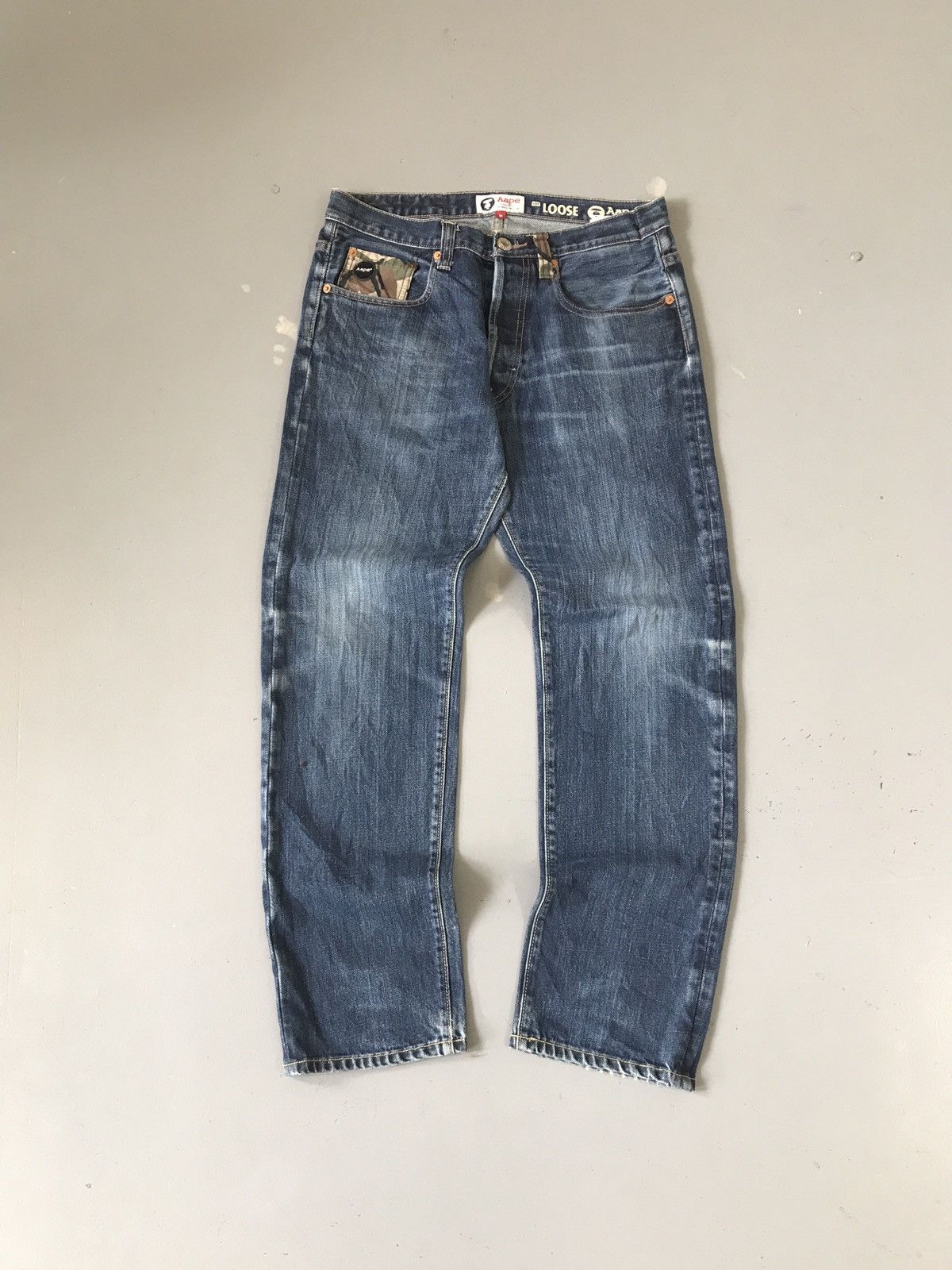 Aape × Vintage Vintage bathing aape army print denim Size US 33 - 13 Thumbnail