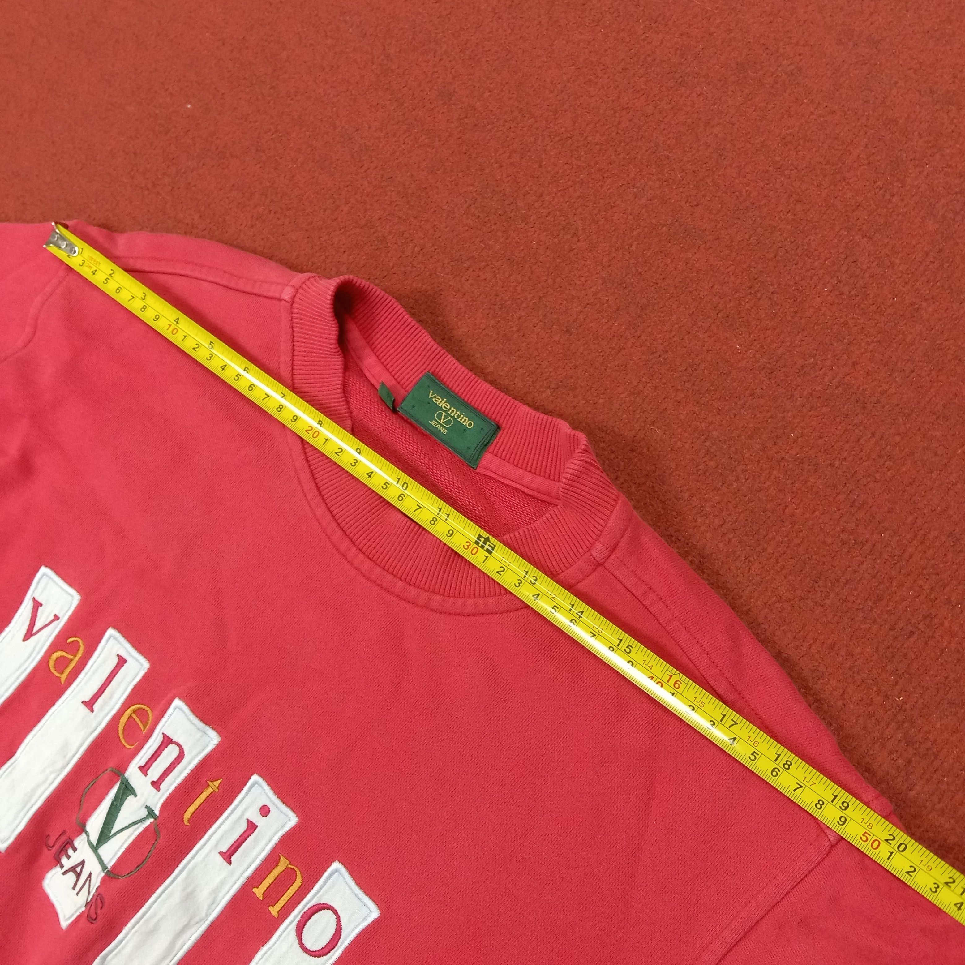 Valentino × Vintage Valentino Jeans Center Design Streetwear Style Sweatshirt Size US M / EU 48-50 / 2 - 12 Thumbnail